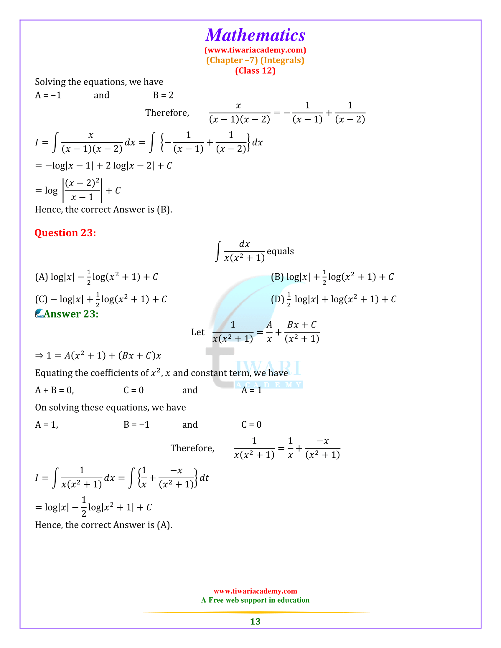 NCERT Solutions for Class 12 Maths Chapter 7 Exercise 7.5 all question answers