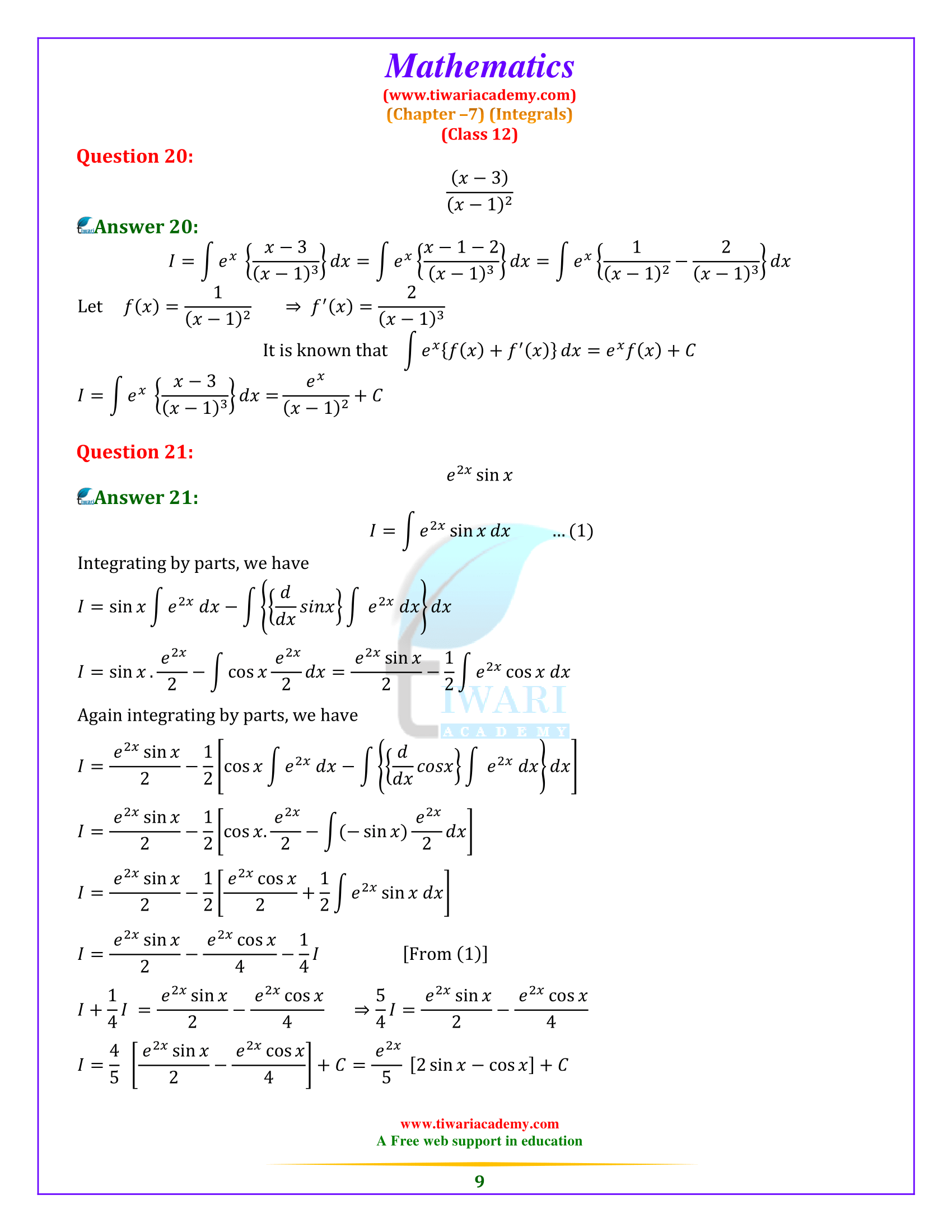 12th Maths 7.6