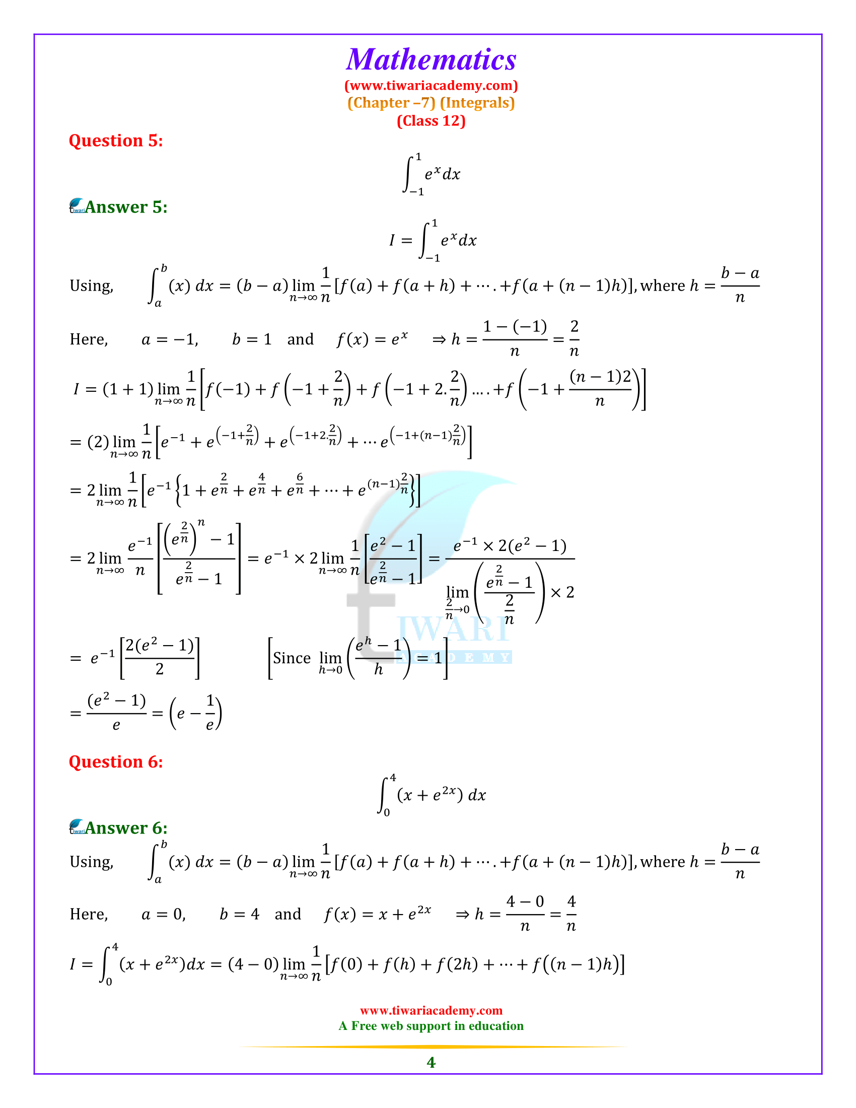 Class 12 Maths Chapter 7 Exercise 7.8