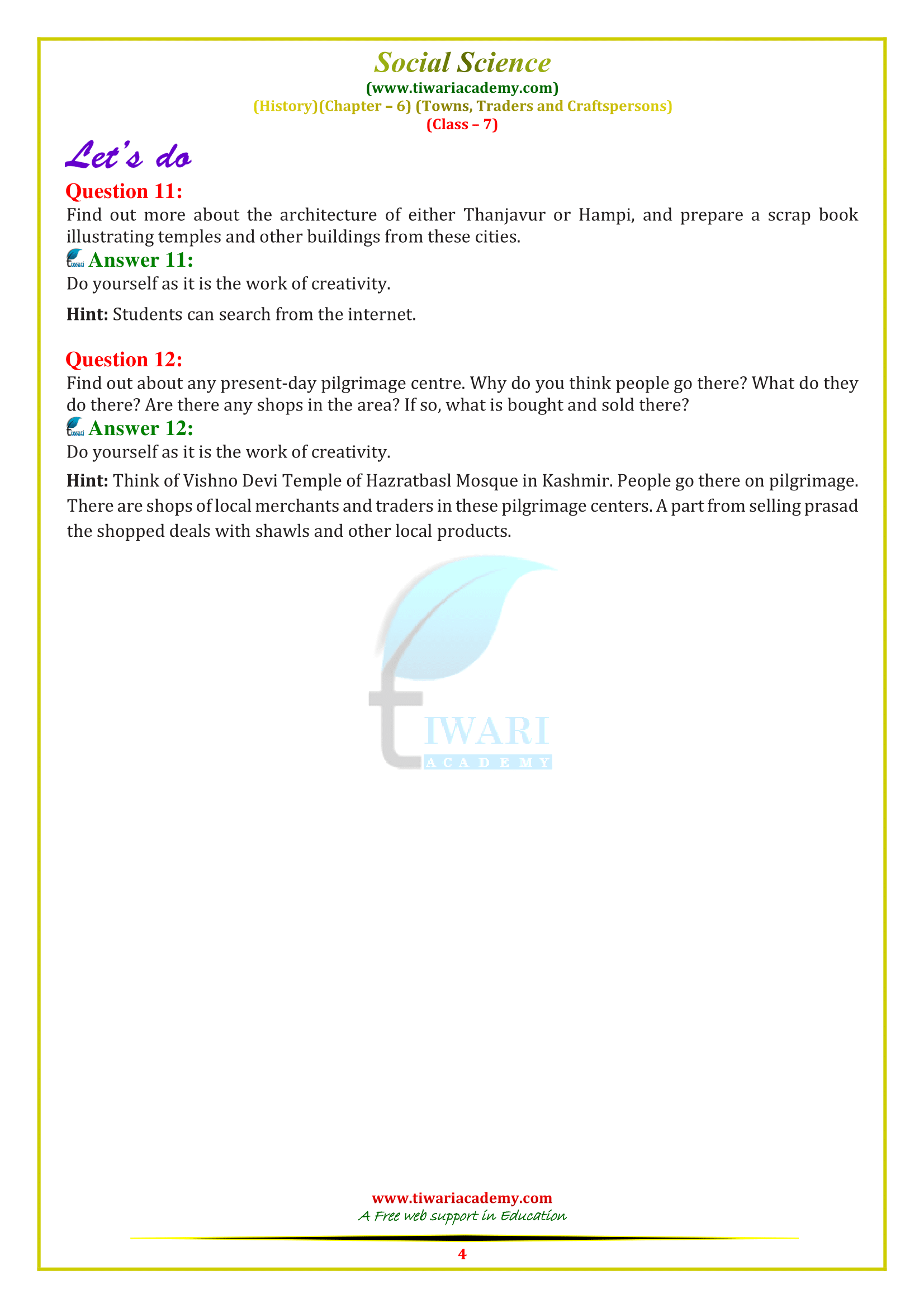 7th Social History chpater 6