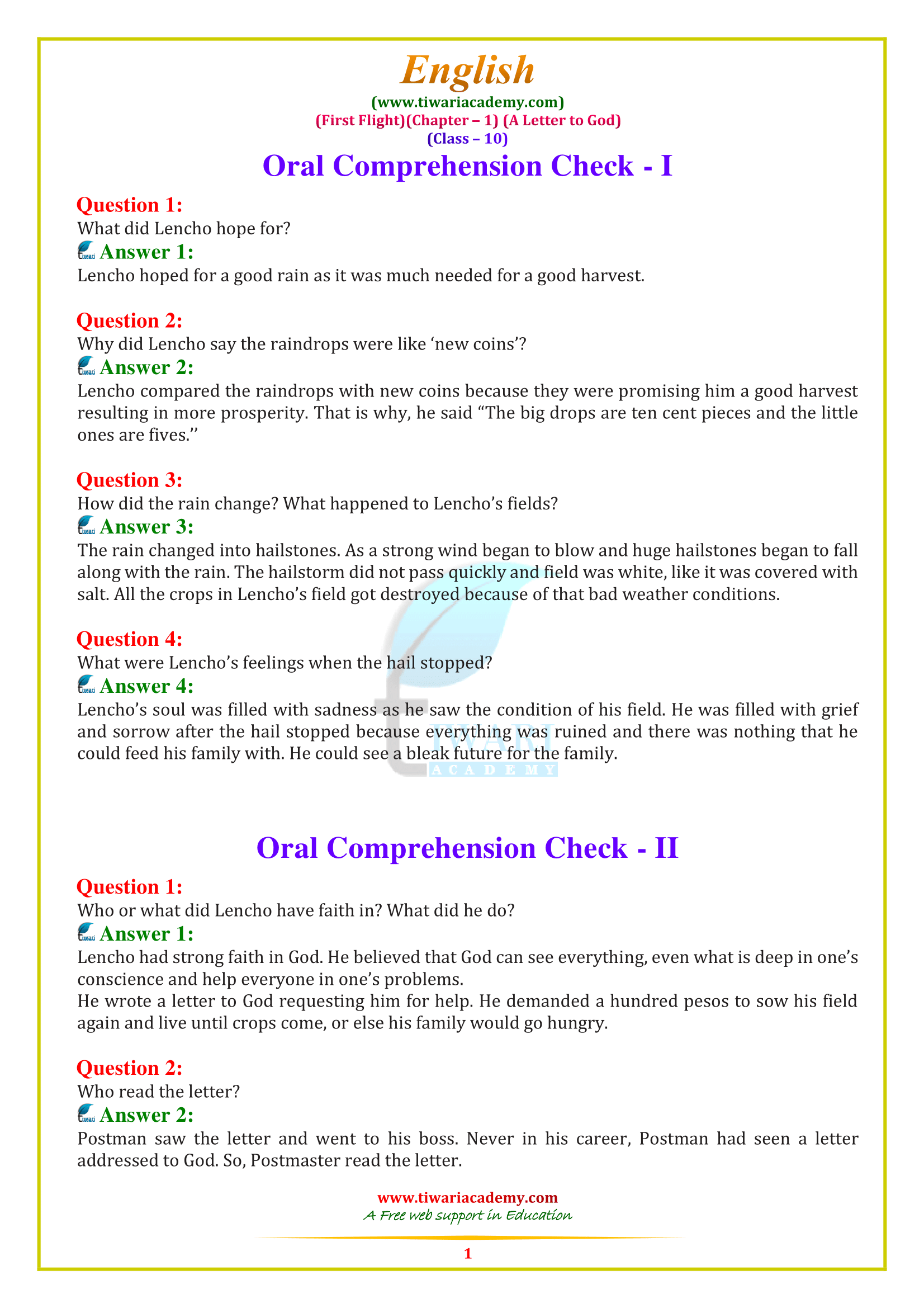 NCERT Solutions For Class 10 English First Flight Chapter 1 In PDF ncert-solutions-for-class-10-english-first-flight-chapter-1-in-pdf