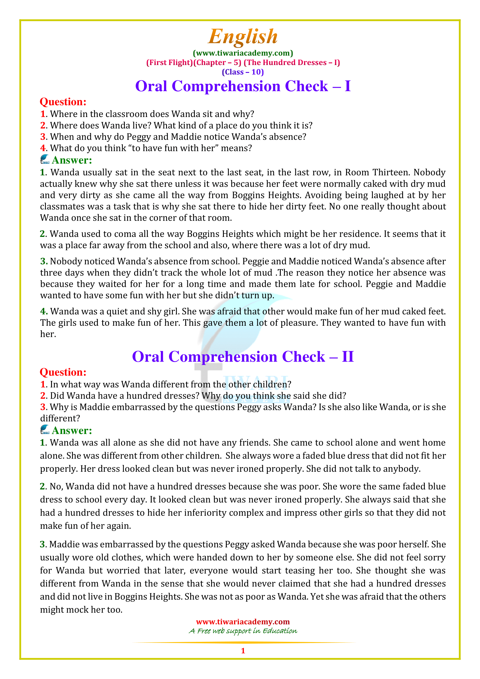NCERT Solutions For Class 10 English First Flight Chapter 5 In PDF ncert-solutions-for-class-10-english-first-flight-chapter-5-in-pdf