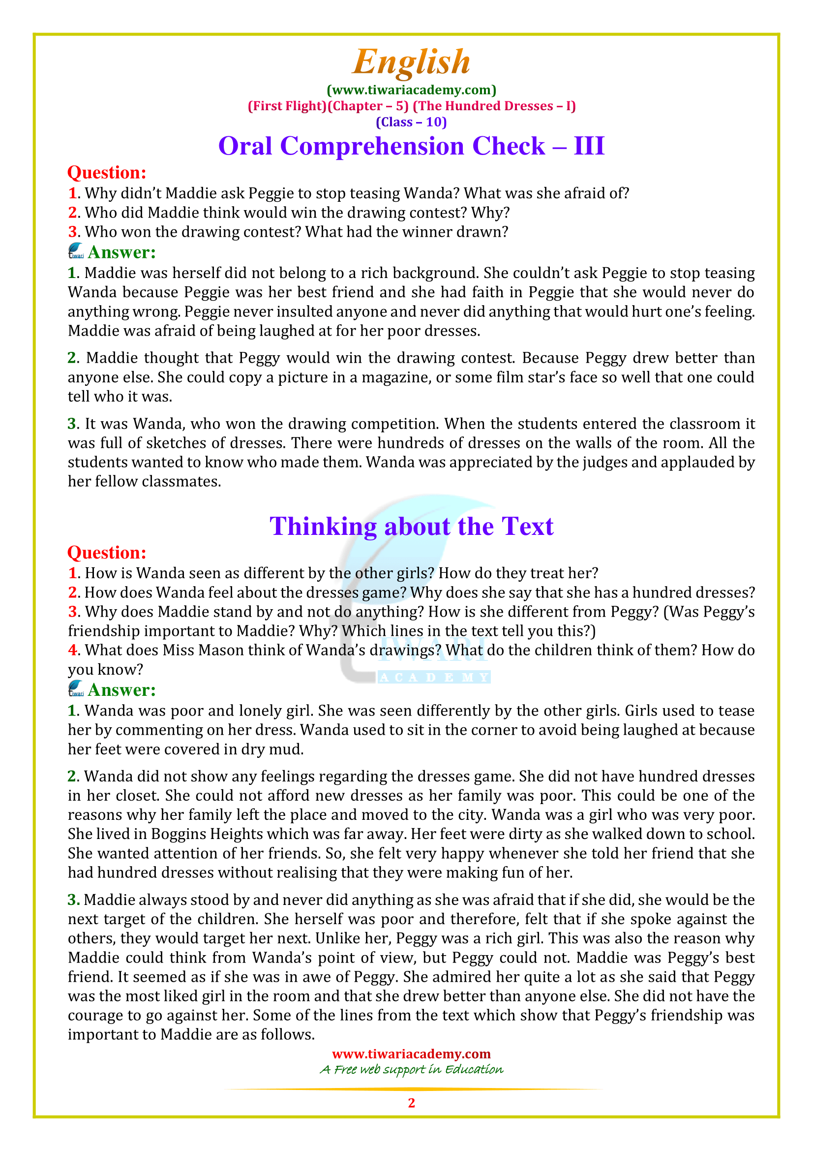 NCERT Solutions For Class 10 English First Flight Chapter 5 In PDF ncert-solutions-for-class-10-english-first-flight-chapter-5-in-pdf