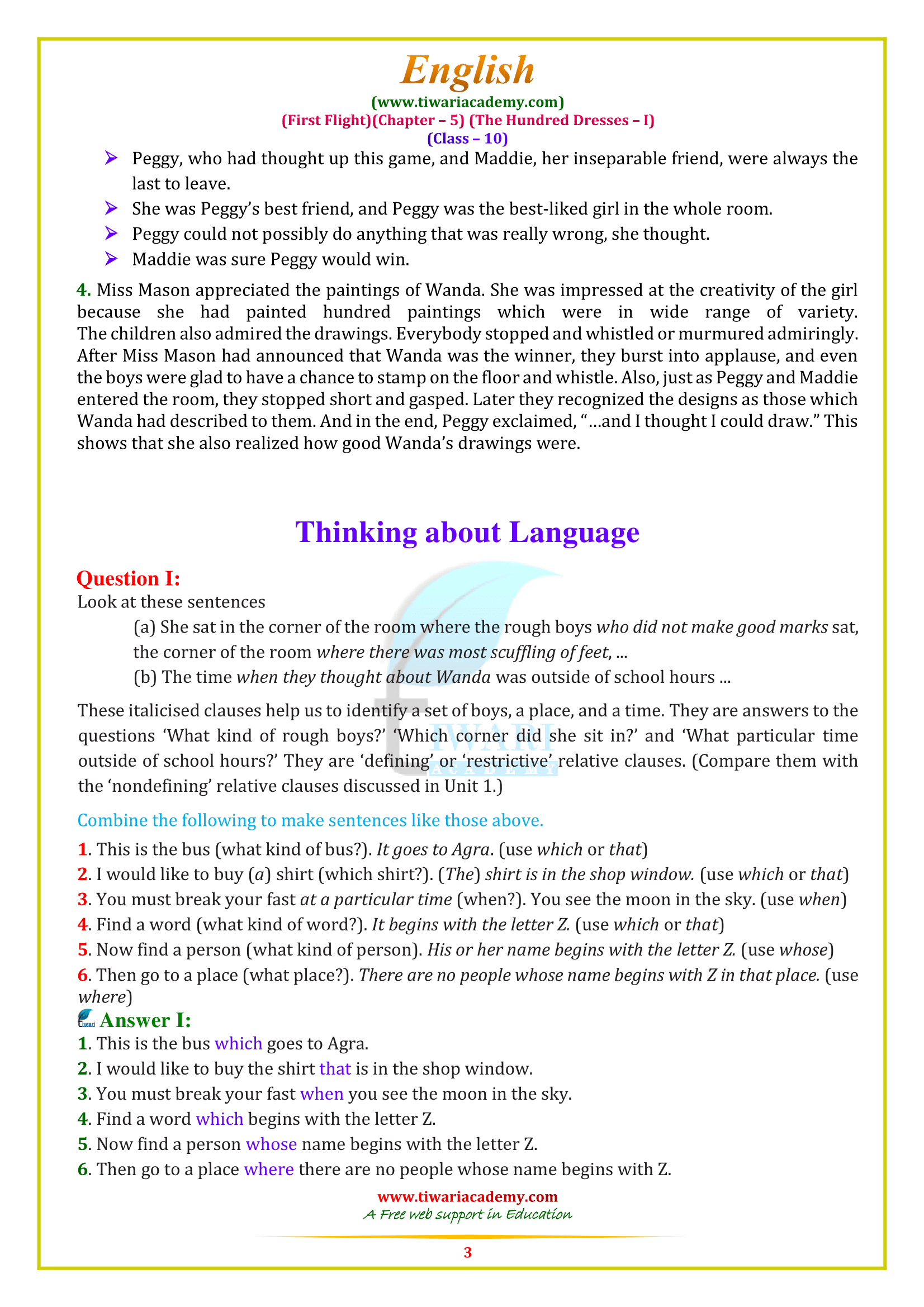 NCERT Solutions For Class 10 English First Flight Chapter 5 In PDF ncert-solutions-for-class-10-english-first-flight-chapter-5-in-pdf