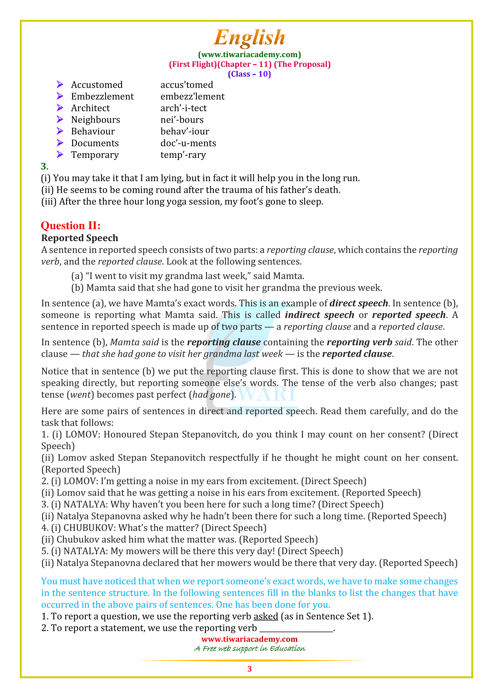 Class 10 Eng