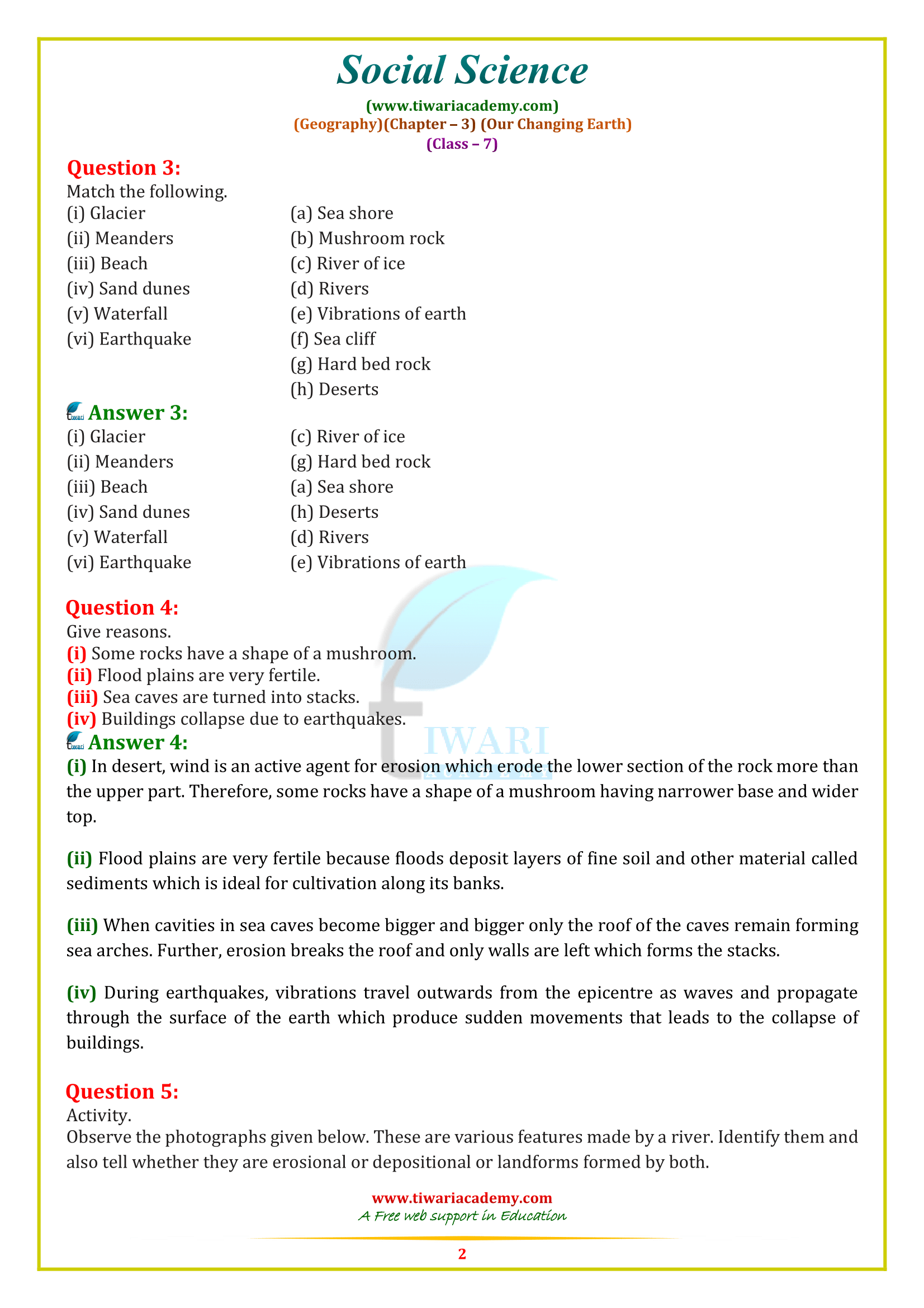 7th Geography chapter 3