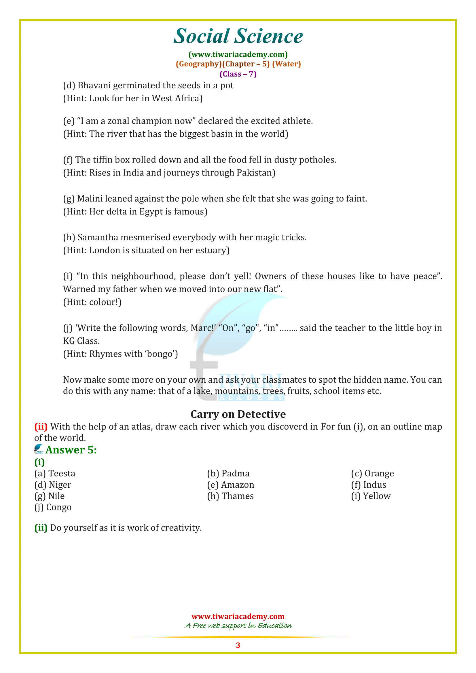 7th geography chapter 5 answers
