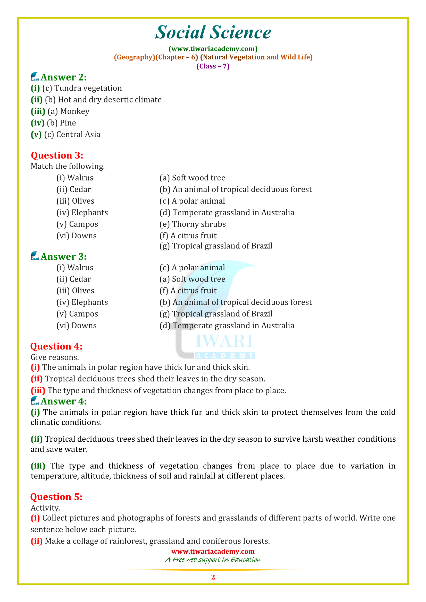 7th Geography chapter 6