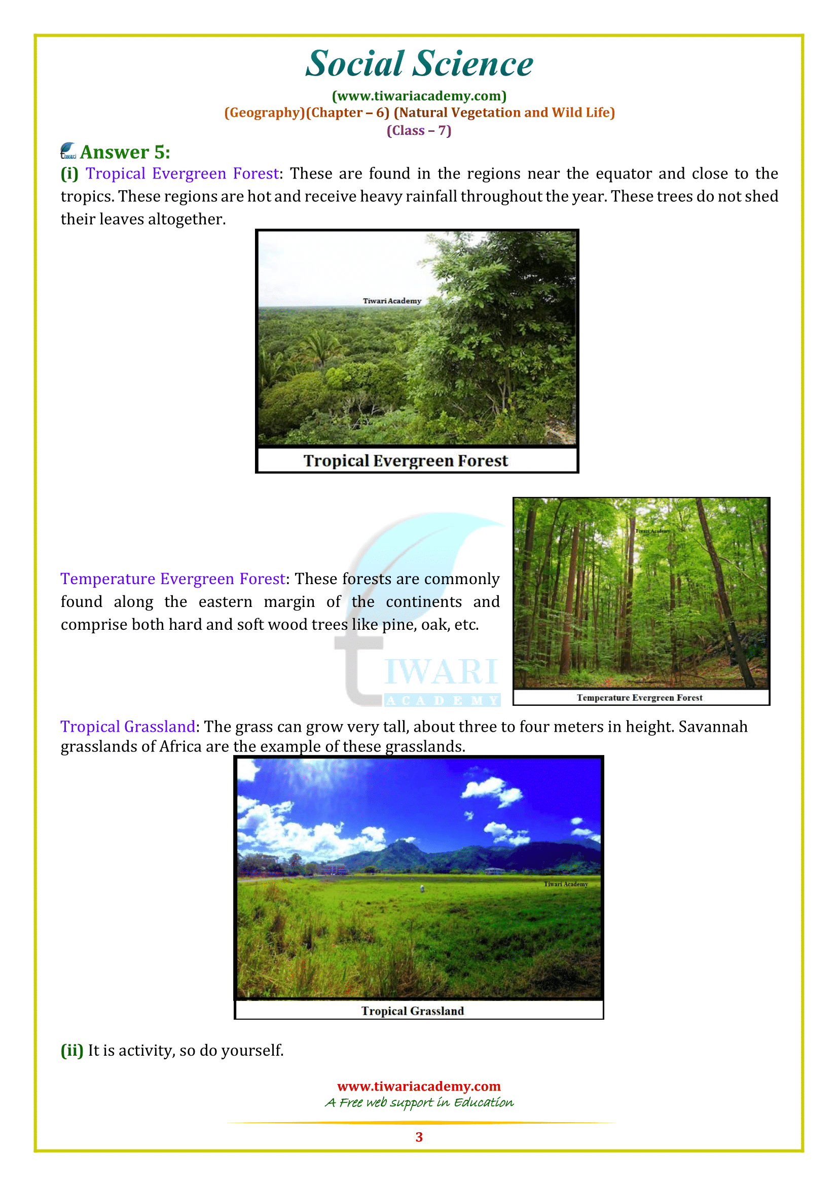 7th S.St Geography Chapter 6 Answers