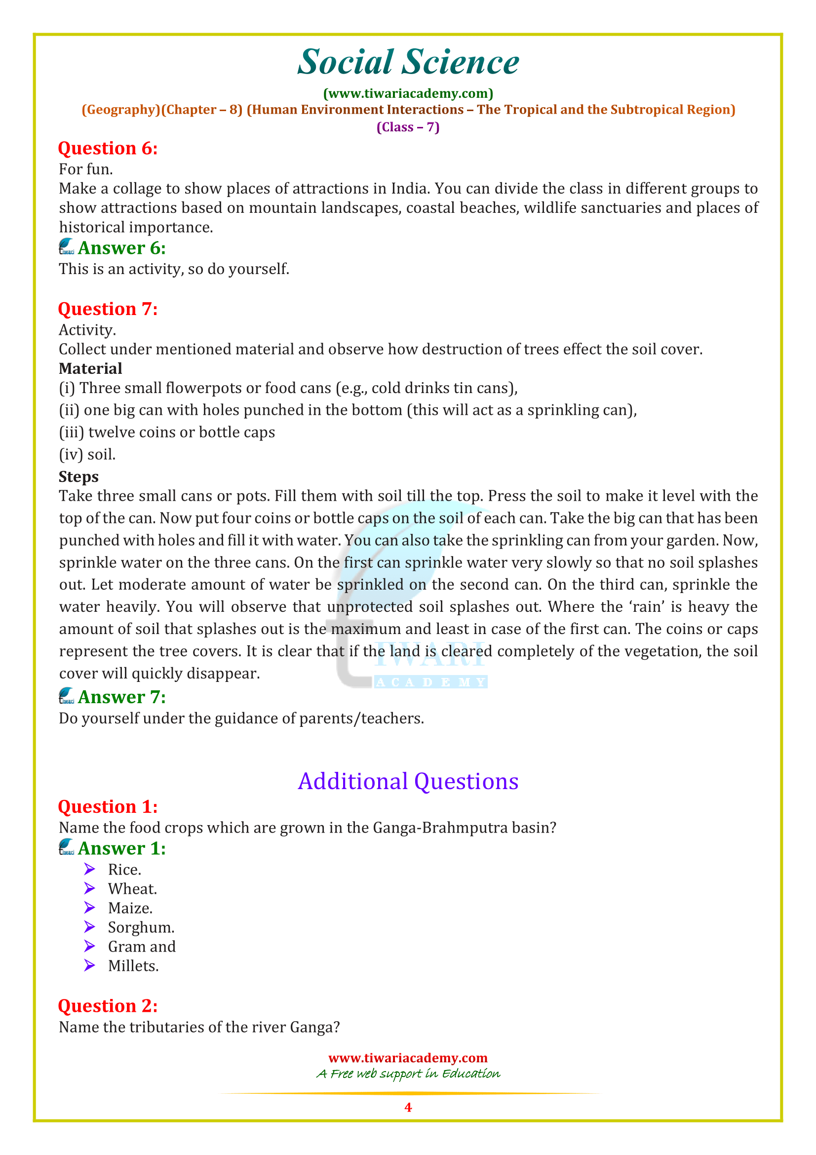 class 7 geography solutions ch. 8