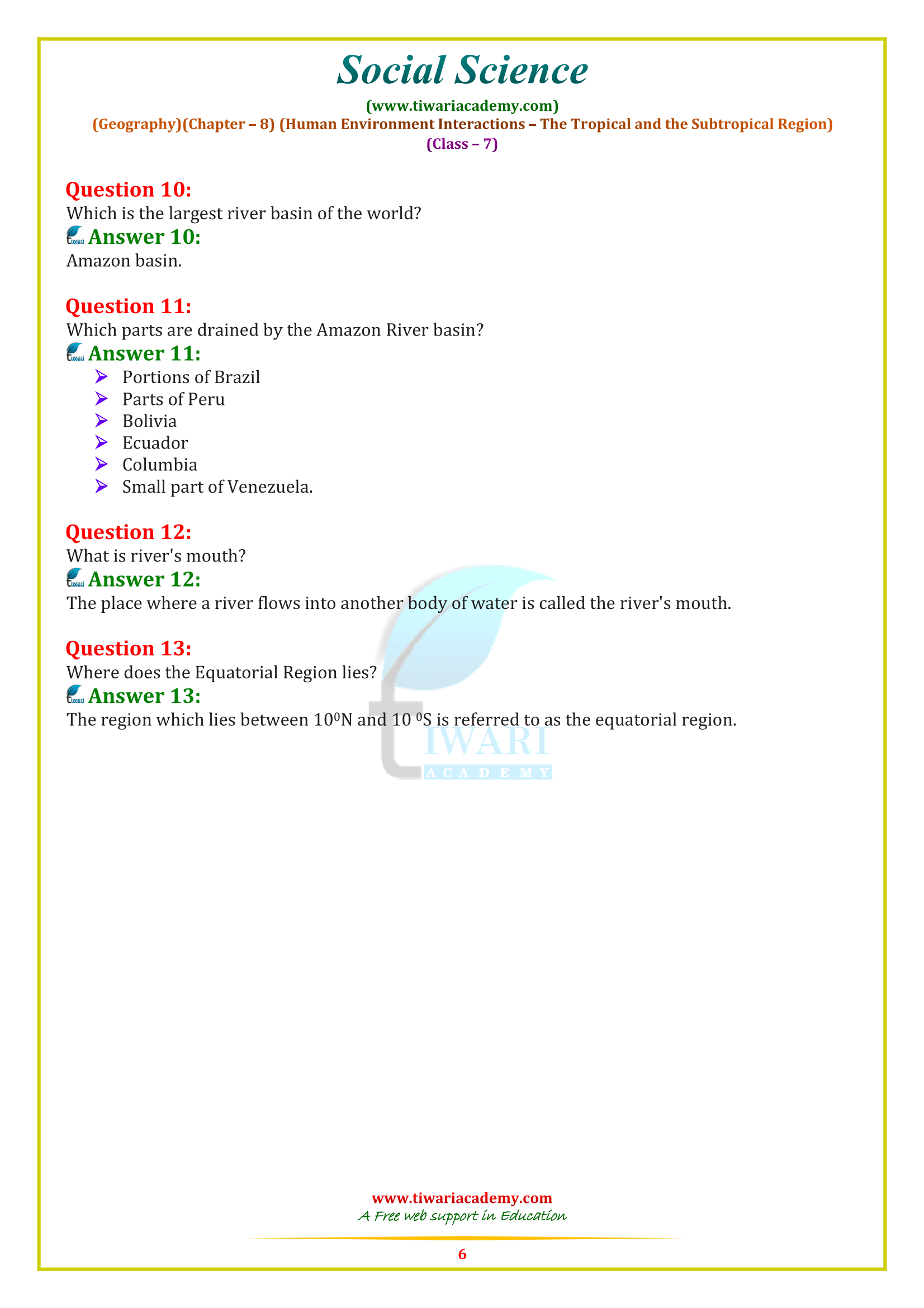 7th social Geography ch. 8