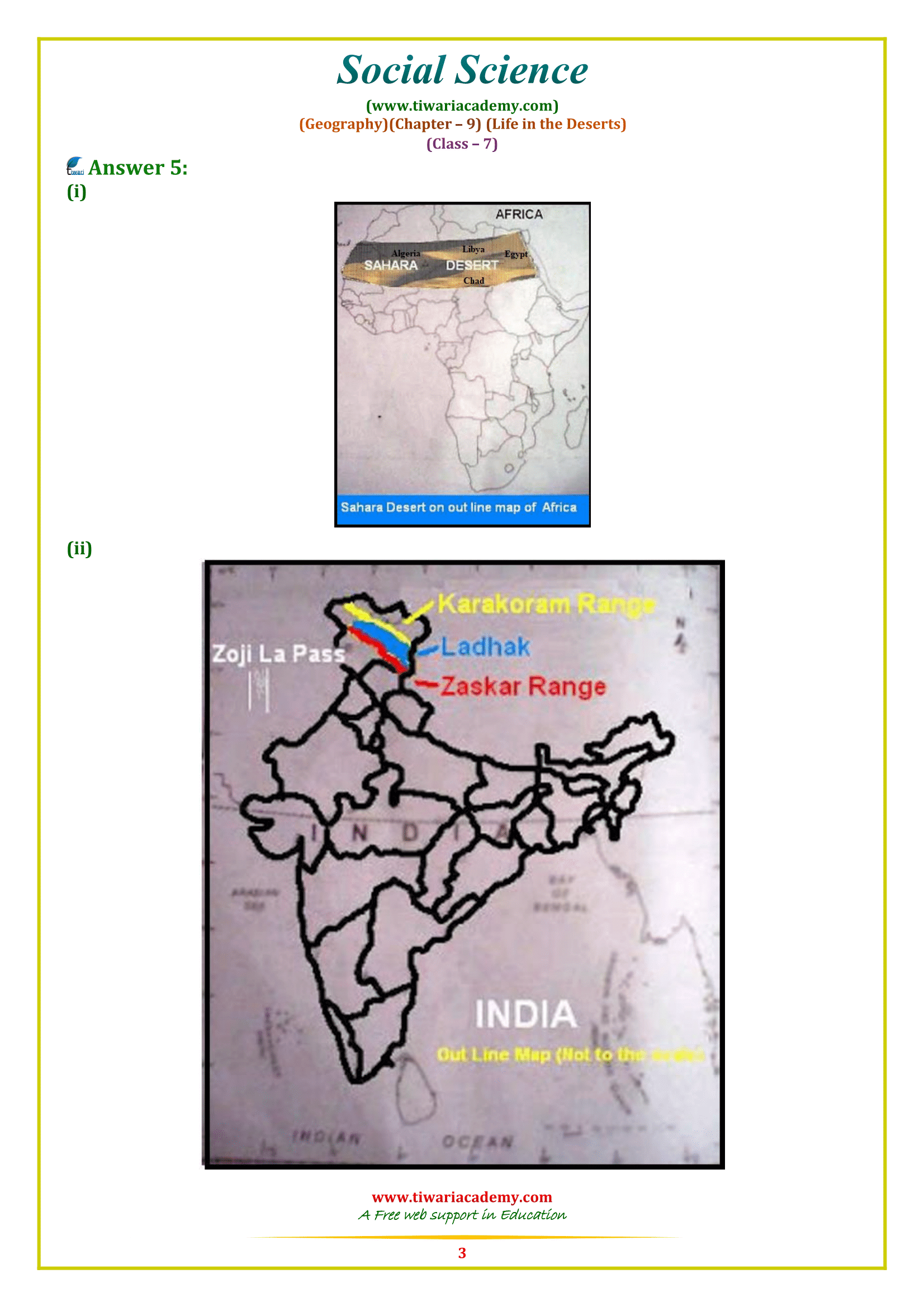 NCERT Solutions for Class 7 Social Science Geography Chapter 9 answers