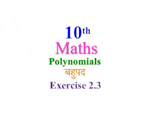 NCERT Solutions for Class 10 Maths Chapter 2 Exercise 2.3