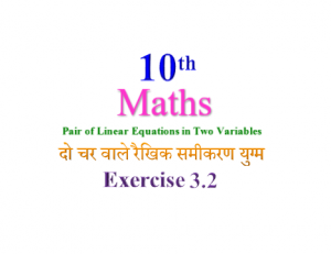 NCERT Solutions for Class 10 Maths Chapter 3 Exercise 3.2
