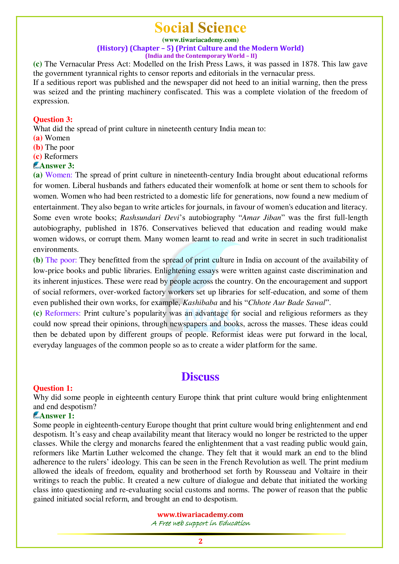 Ncert solutions for class 10 history chapter 5 in pdf form for 2023 24