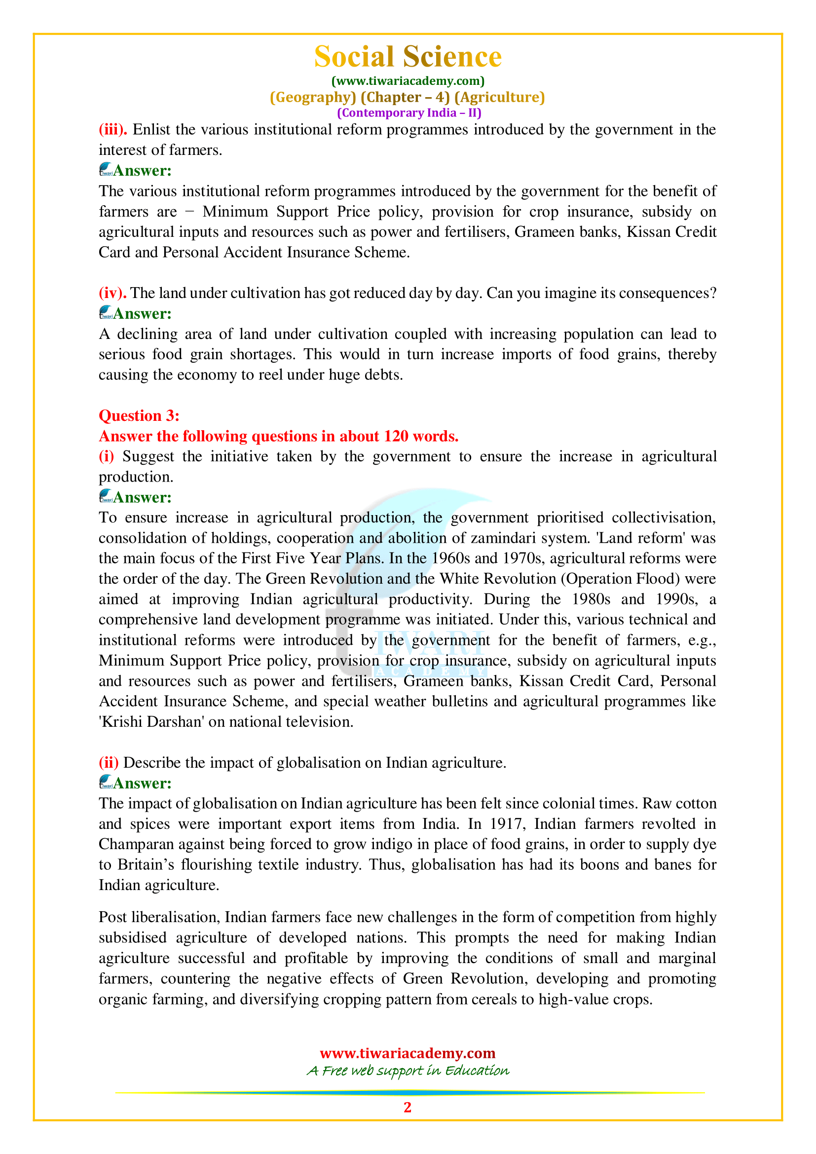 NCERT Solutions for Class 10 Geography Chapter 4 in PDF