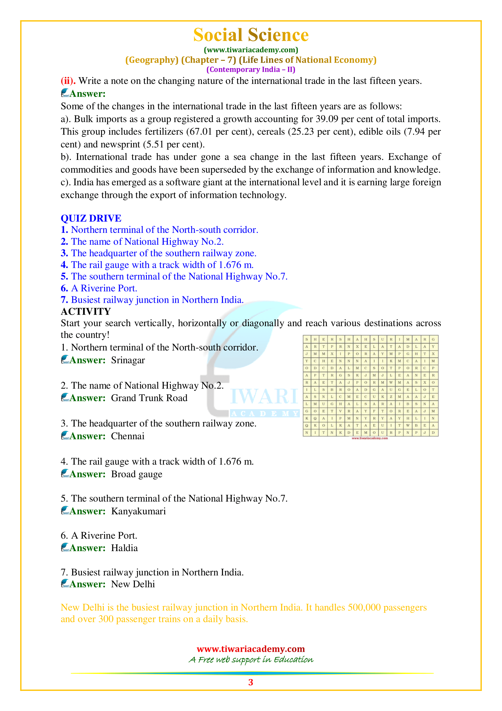 NCERT Solutions for Class 10 Geography Chapter 7 in PDF for 202223.