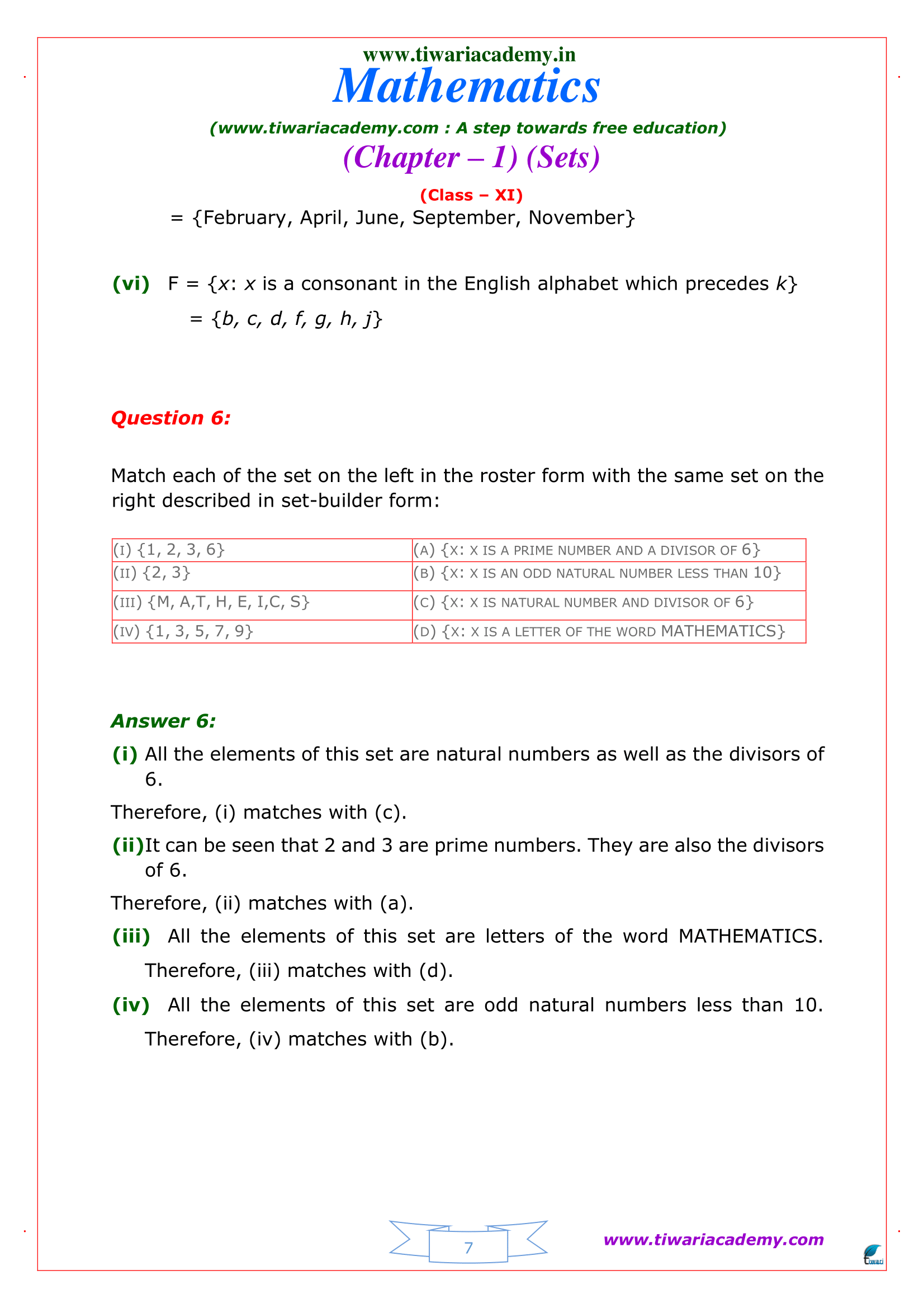 intermediate maths exercsie 1.1