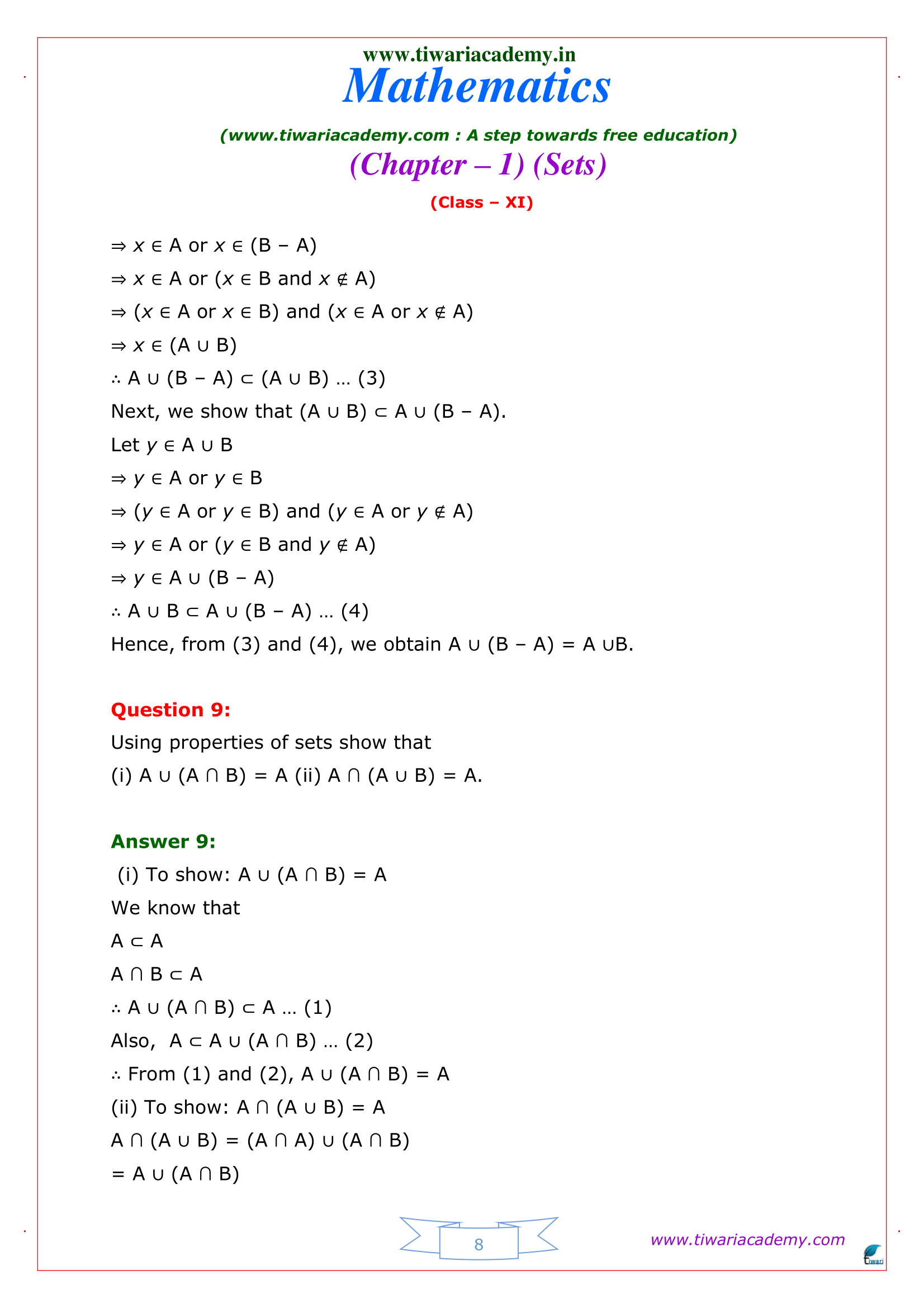 11 Maths misc. of chapter 1 sols