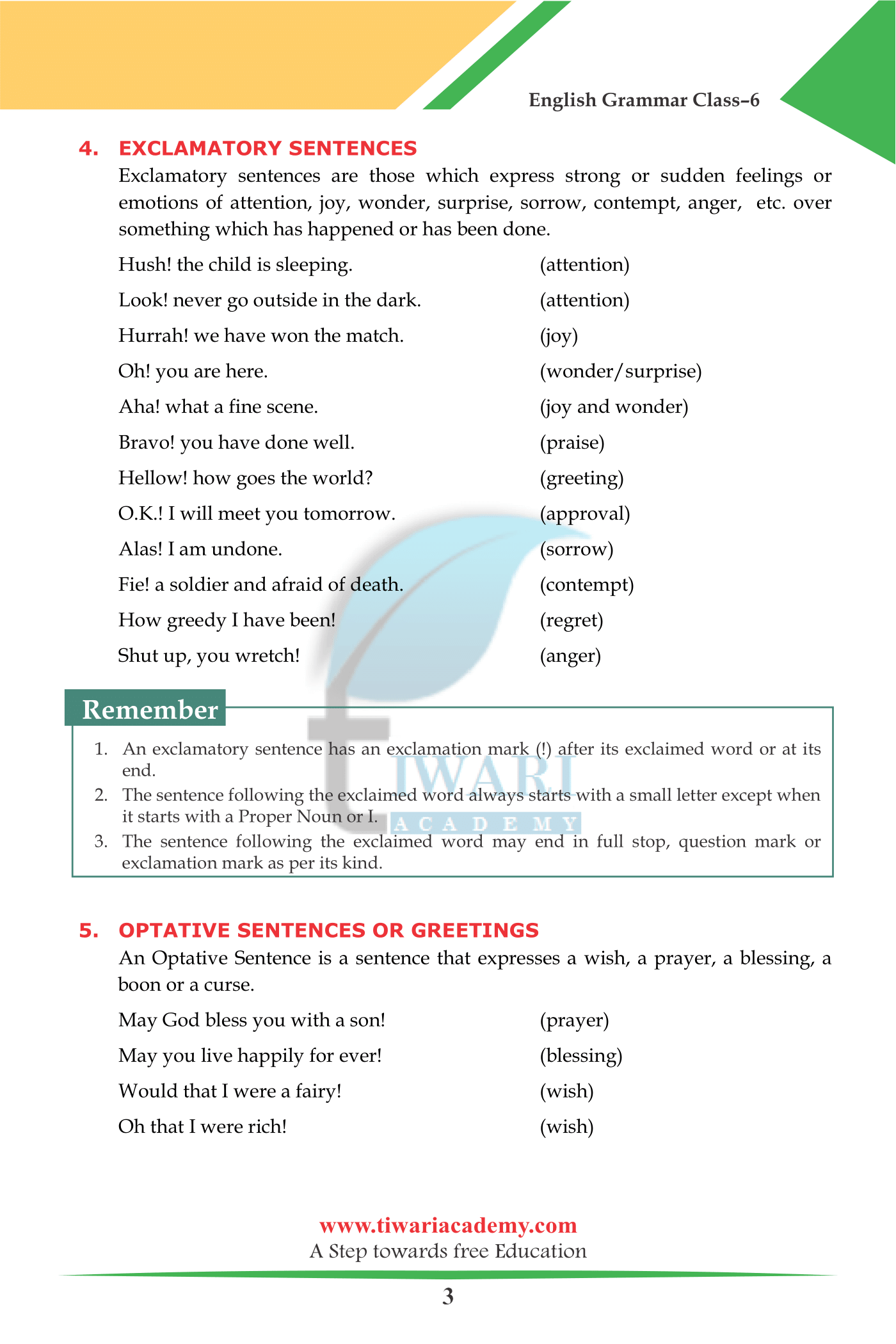 6th Grammar Chapter 1