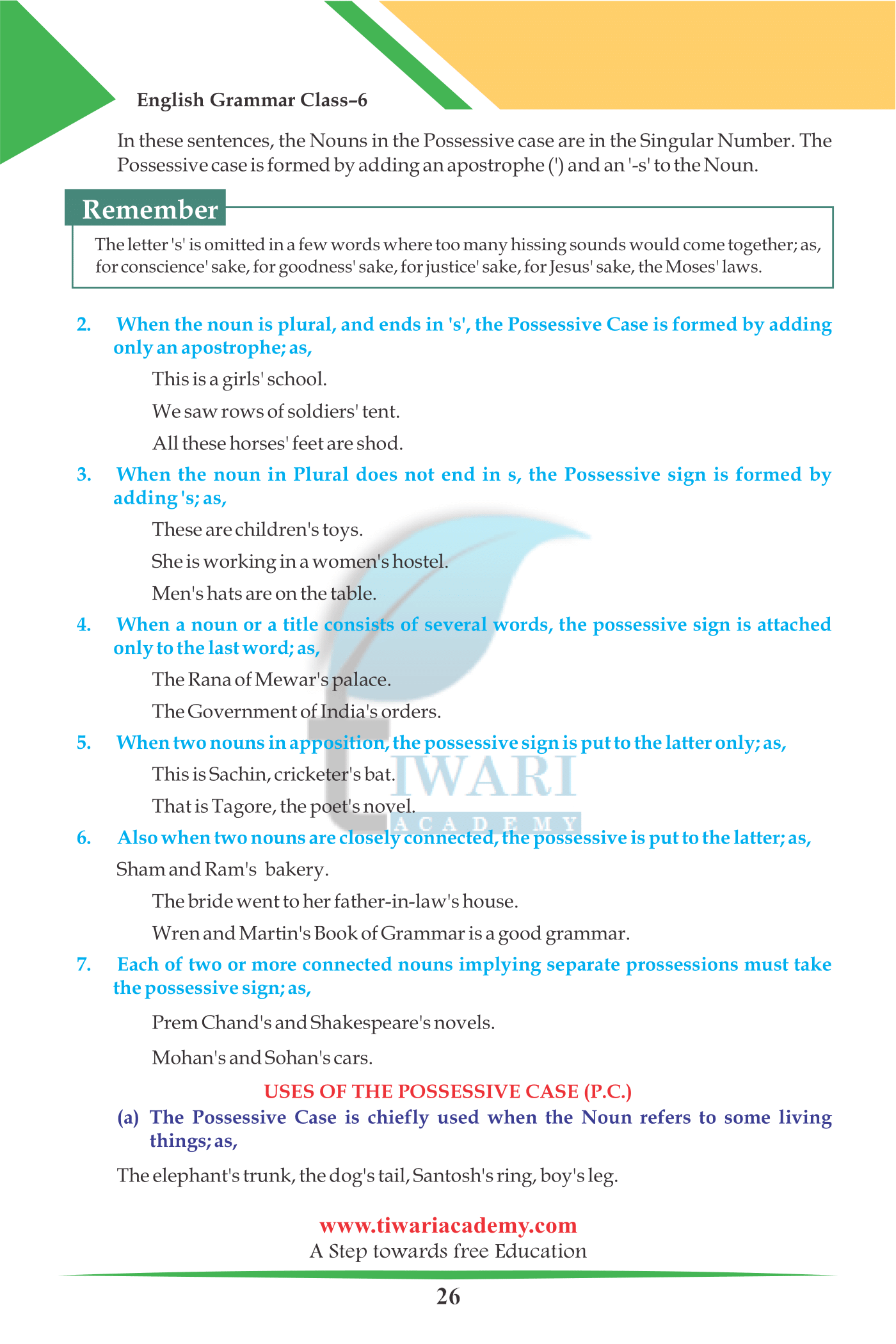 Five Cases of Noun
