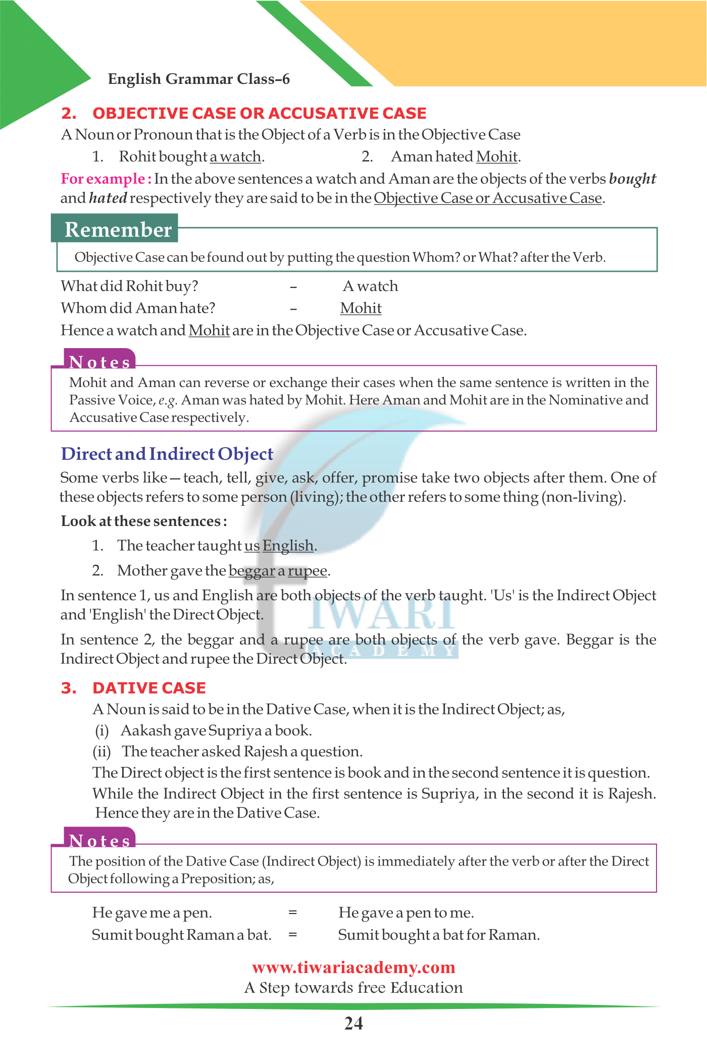 Class 6 English Grammar The Noun