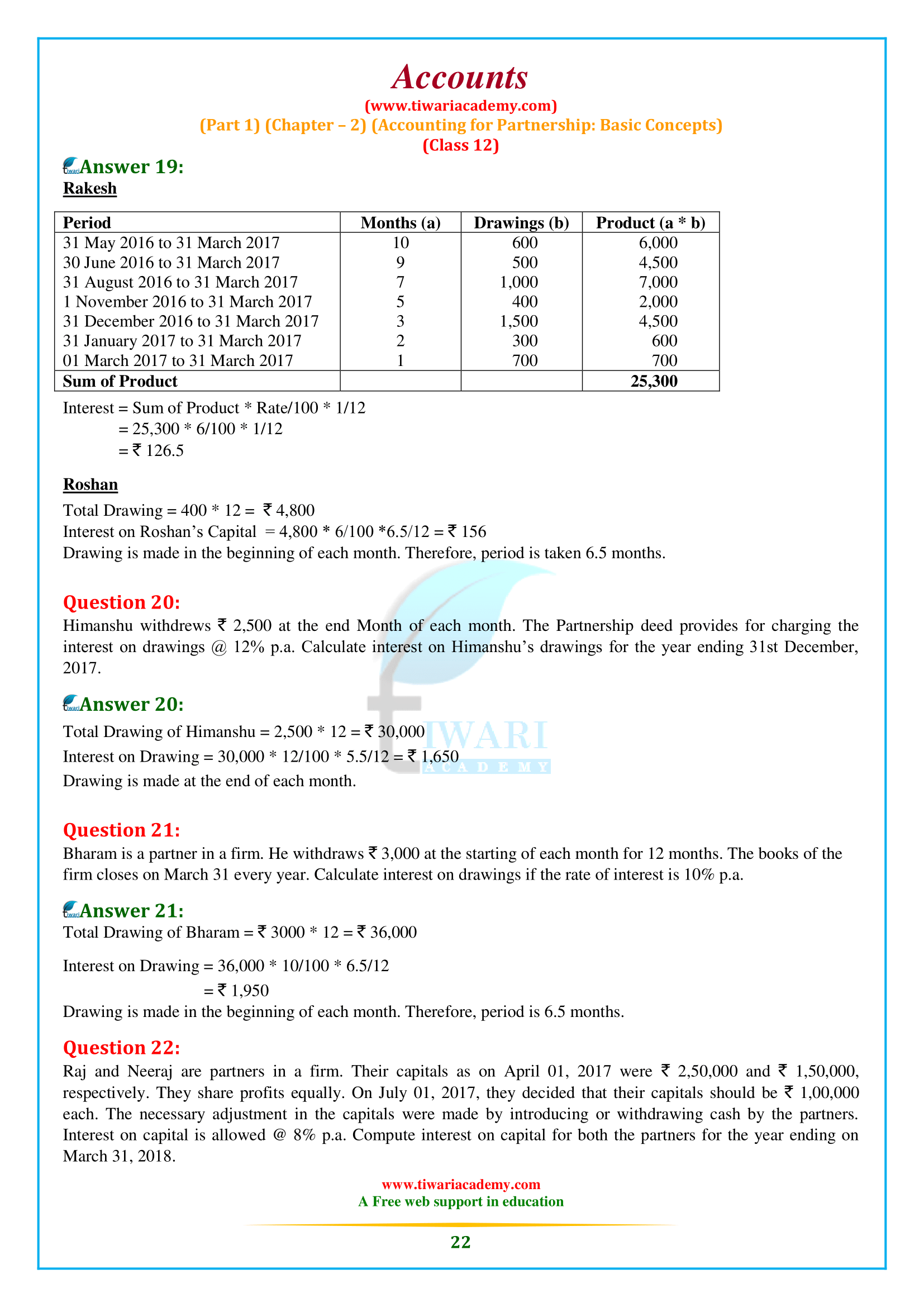 Class 12th Accountancy Chapter 2