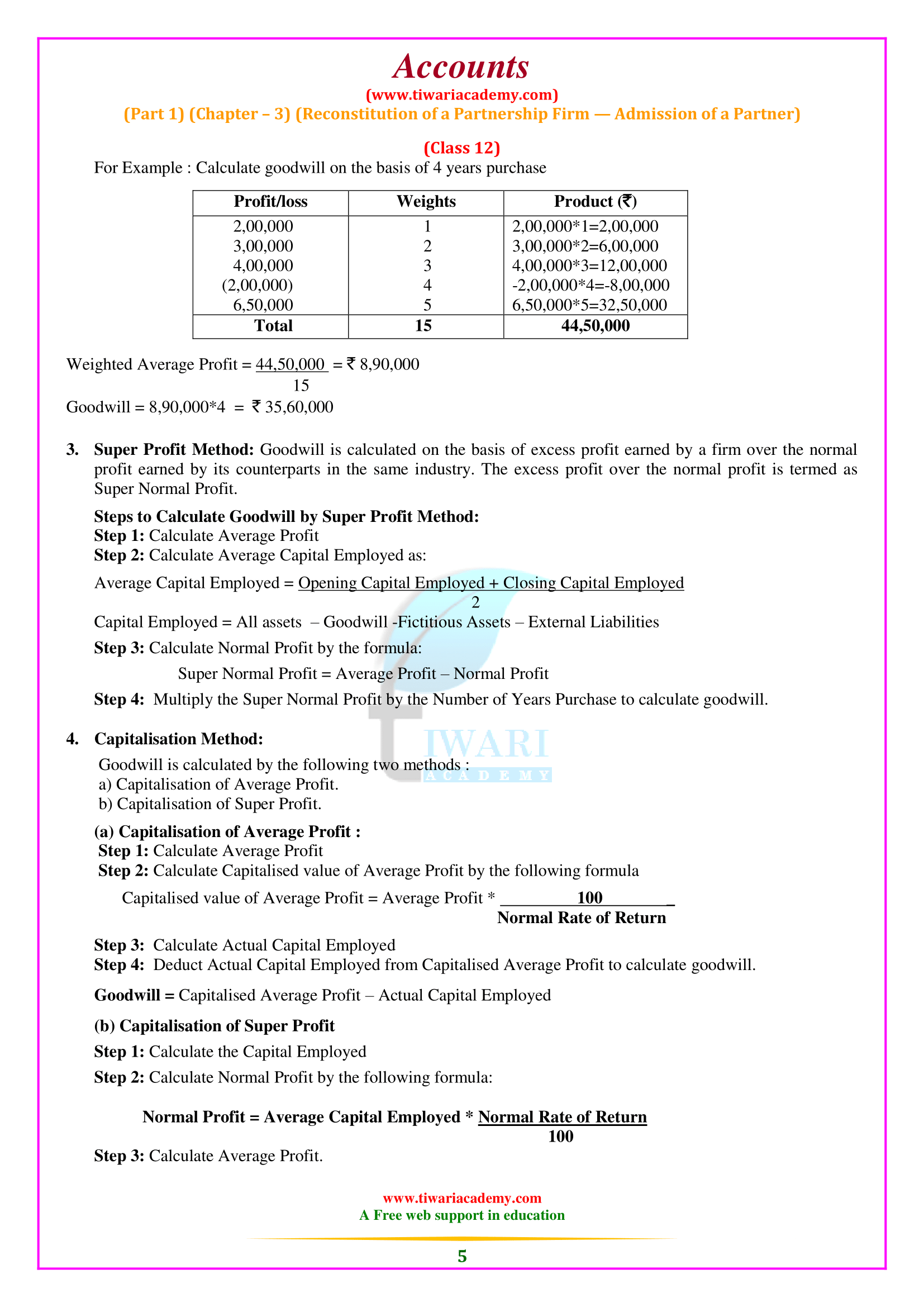 NCERT Solutions for Class 12 Accountancy Chapter 3 Admission of a Partner