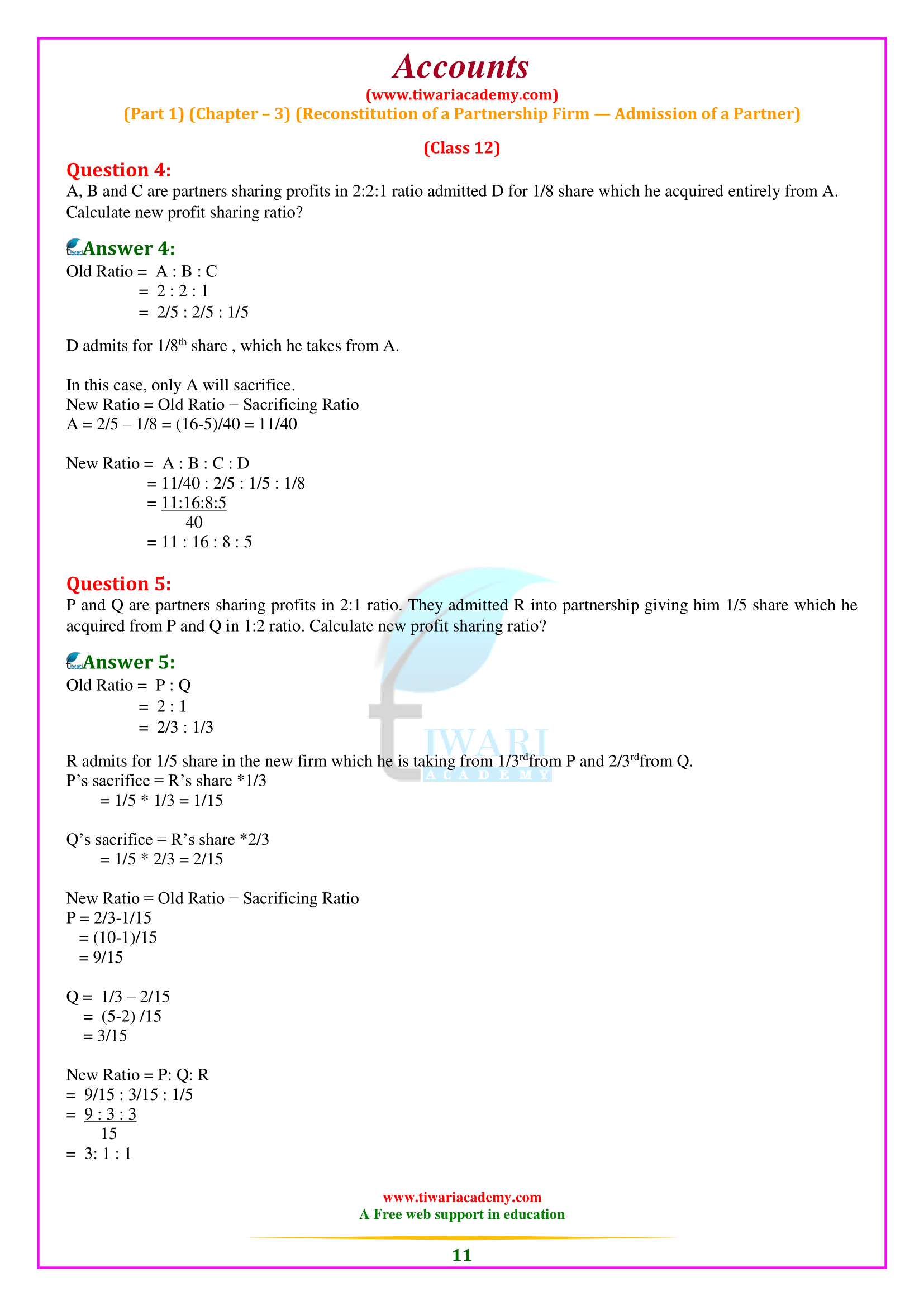 Class 12 Accountancy Chapter 3