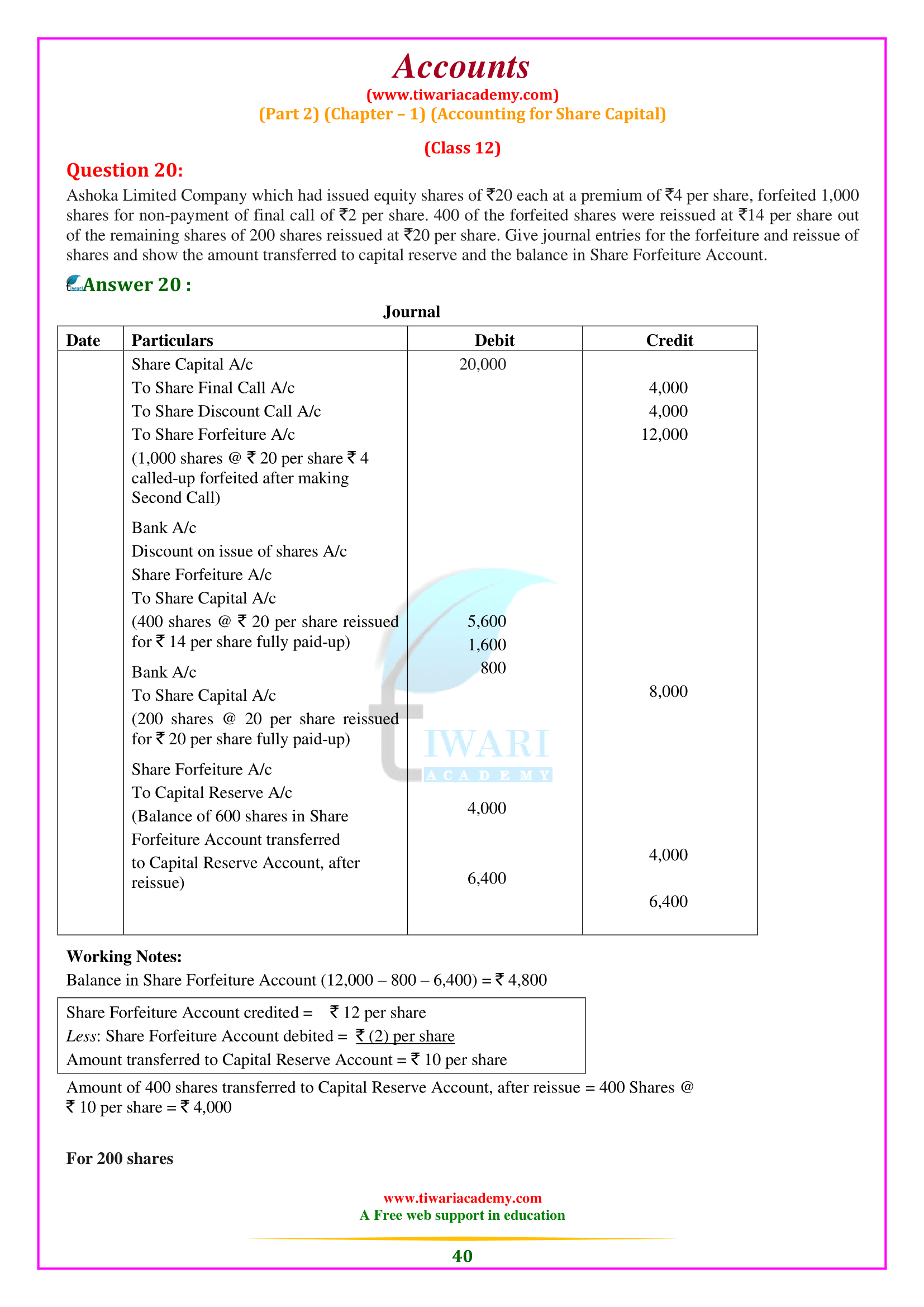 CBSE 12 Accounts Solutions Part 2 Chapter 1 gujrat board