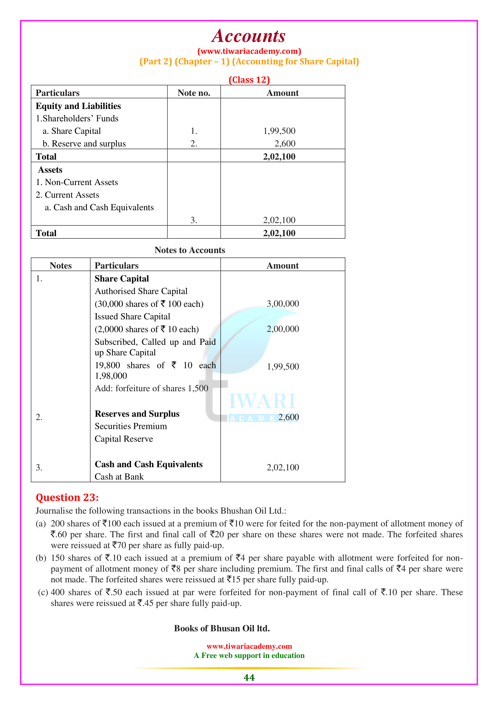 CBSE 12 Accounts Solutions Part 2 Chapter 1 Question 10, 11, 12, 13