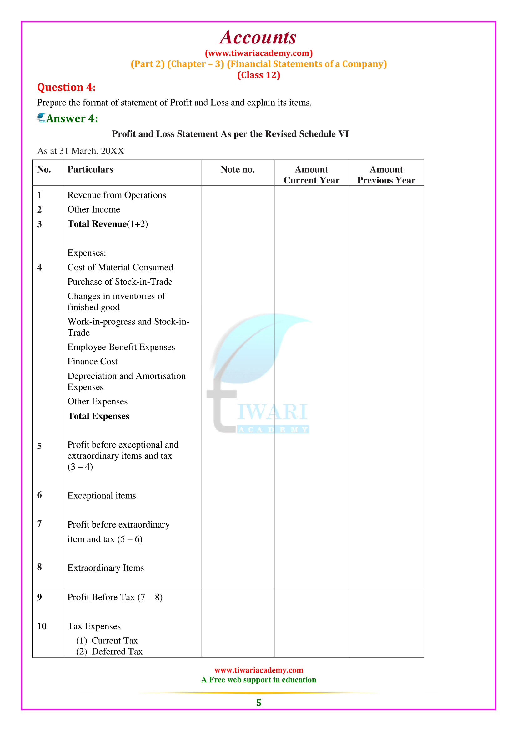 Class 12 Accounts Part 2 Chapter 3