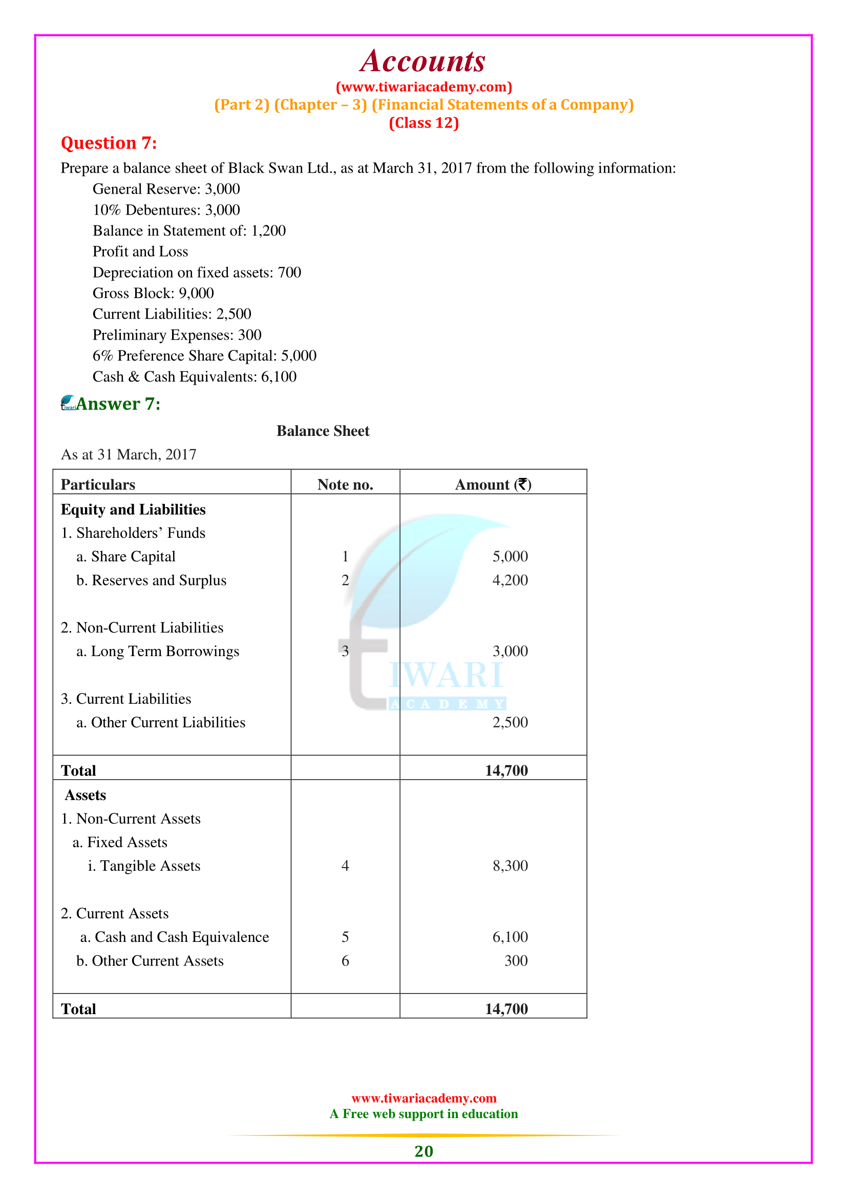 12th Accounts Chapter 3 all free sols