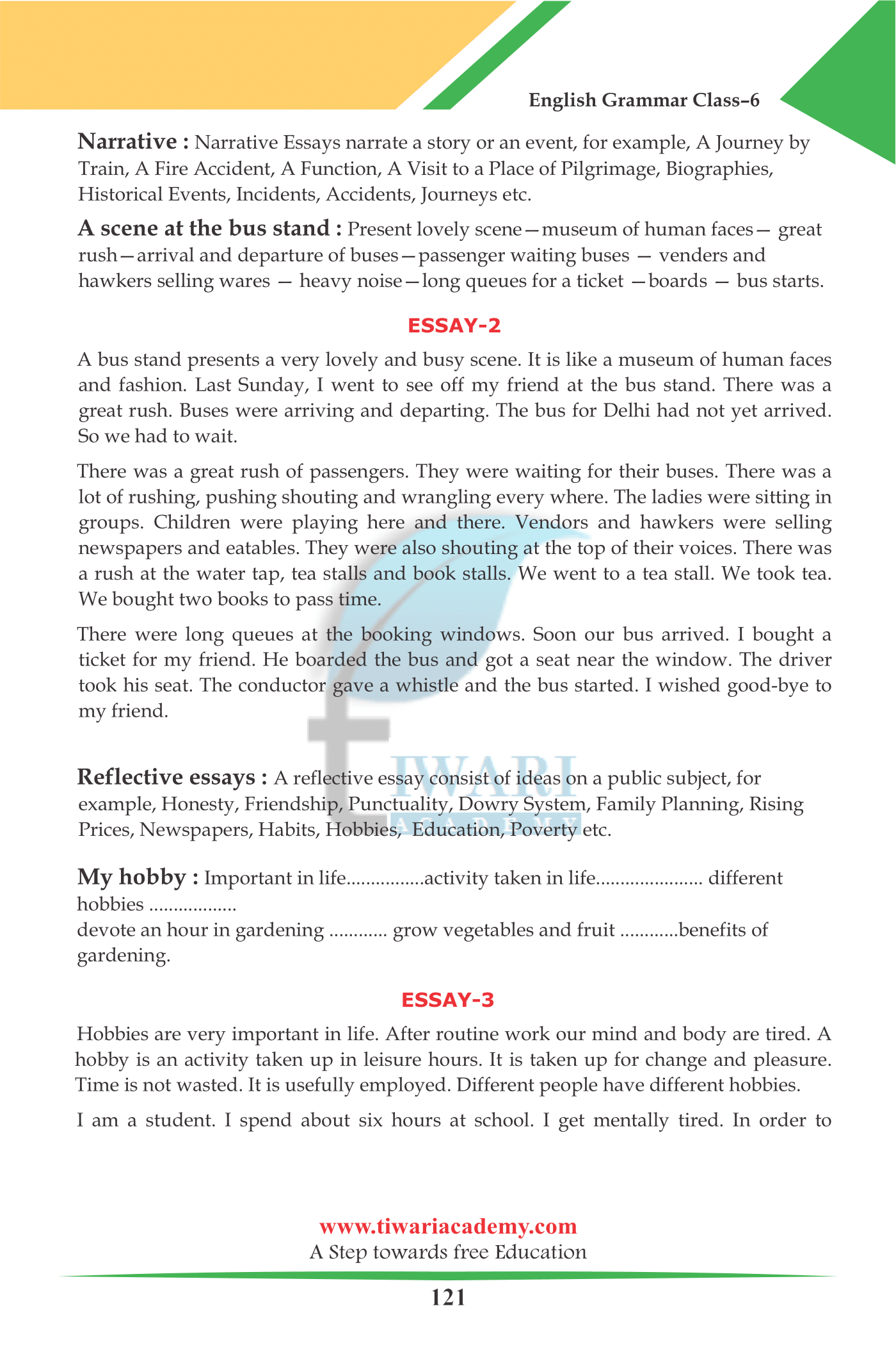 english grammar essay topics