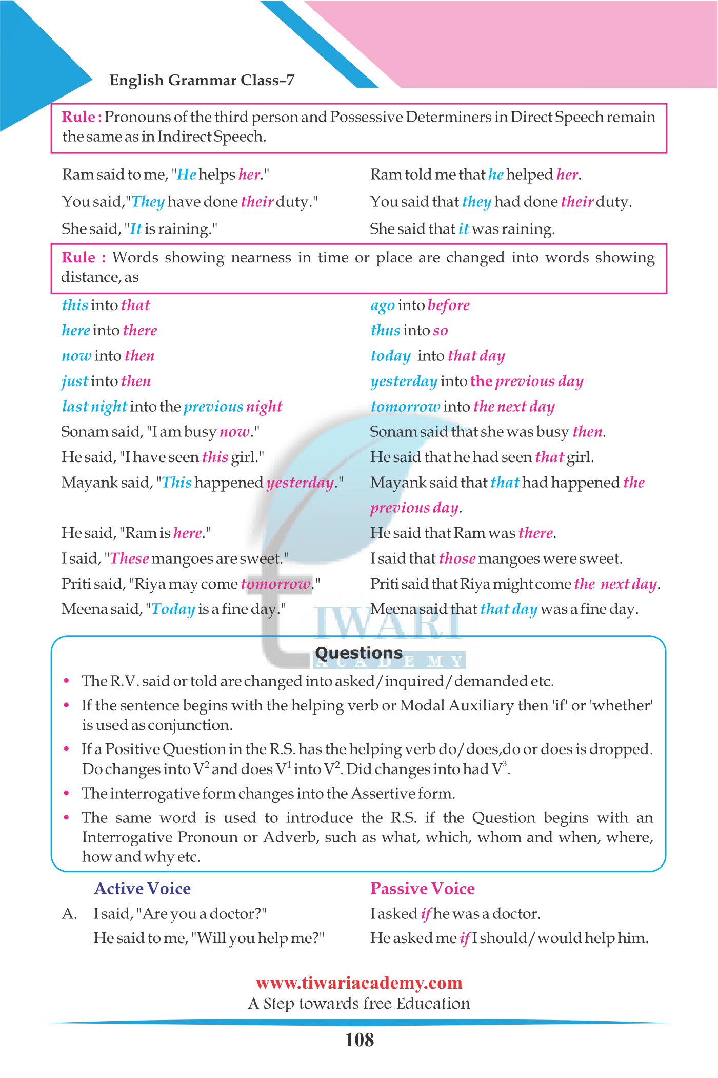 Class 7 English Grammar Chapter 17