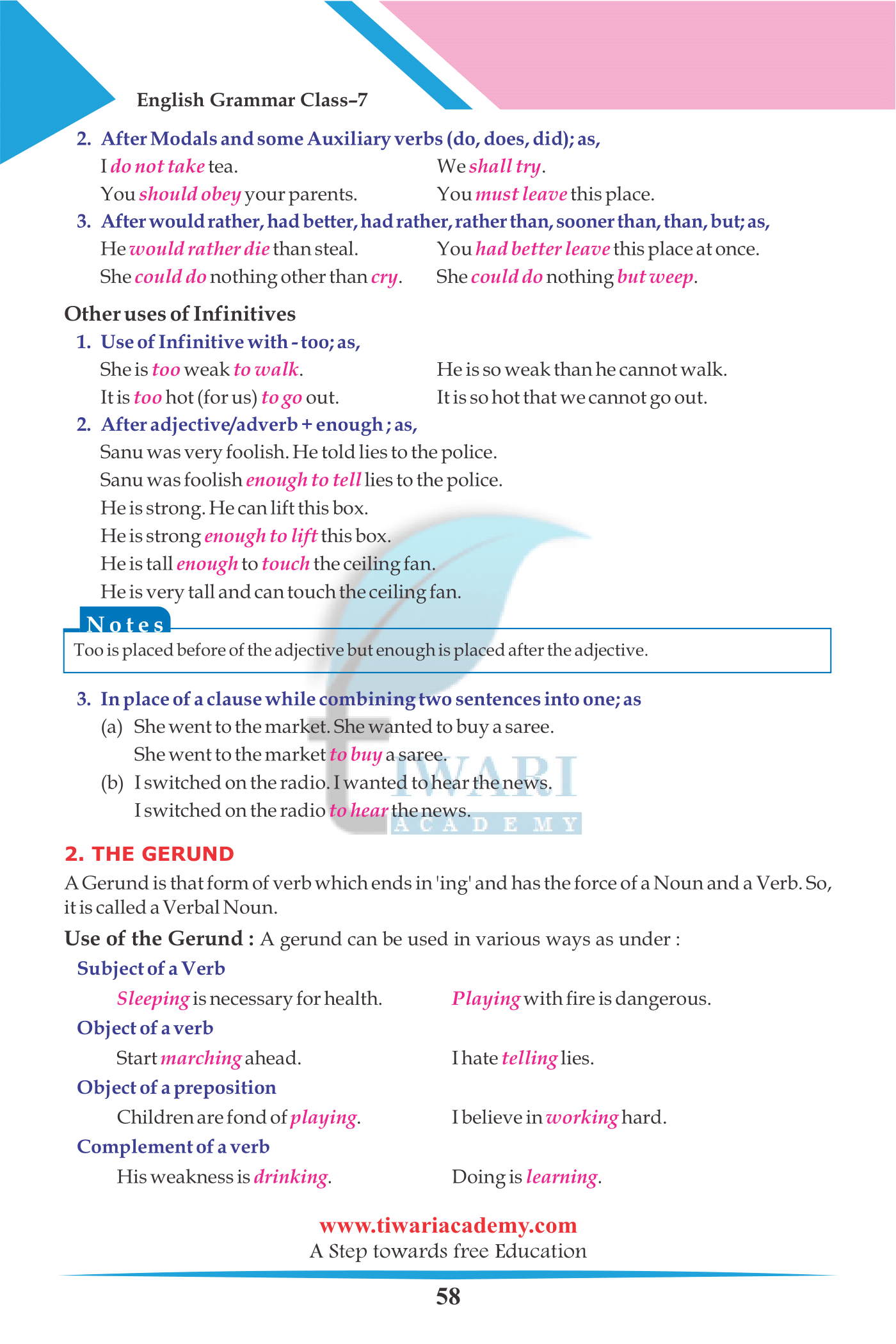 Class 7 English Grammar Chapter 9 Participle