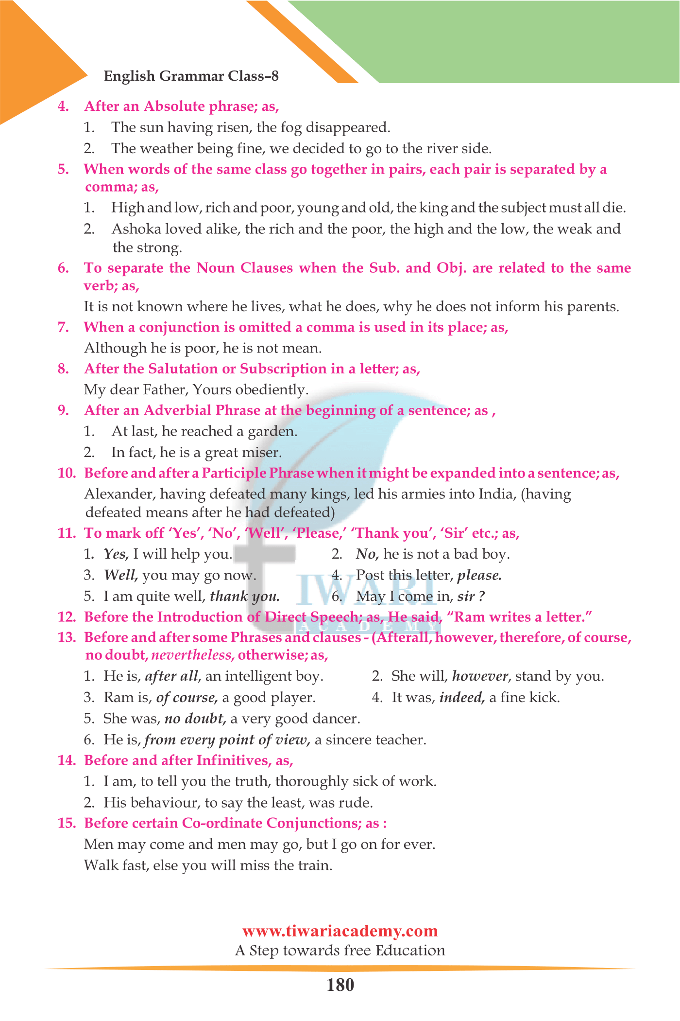 Class 8 English Grammar Chapter 14