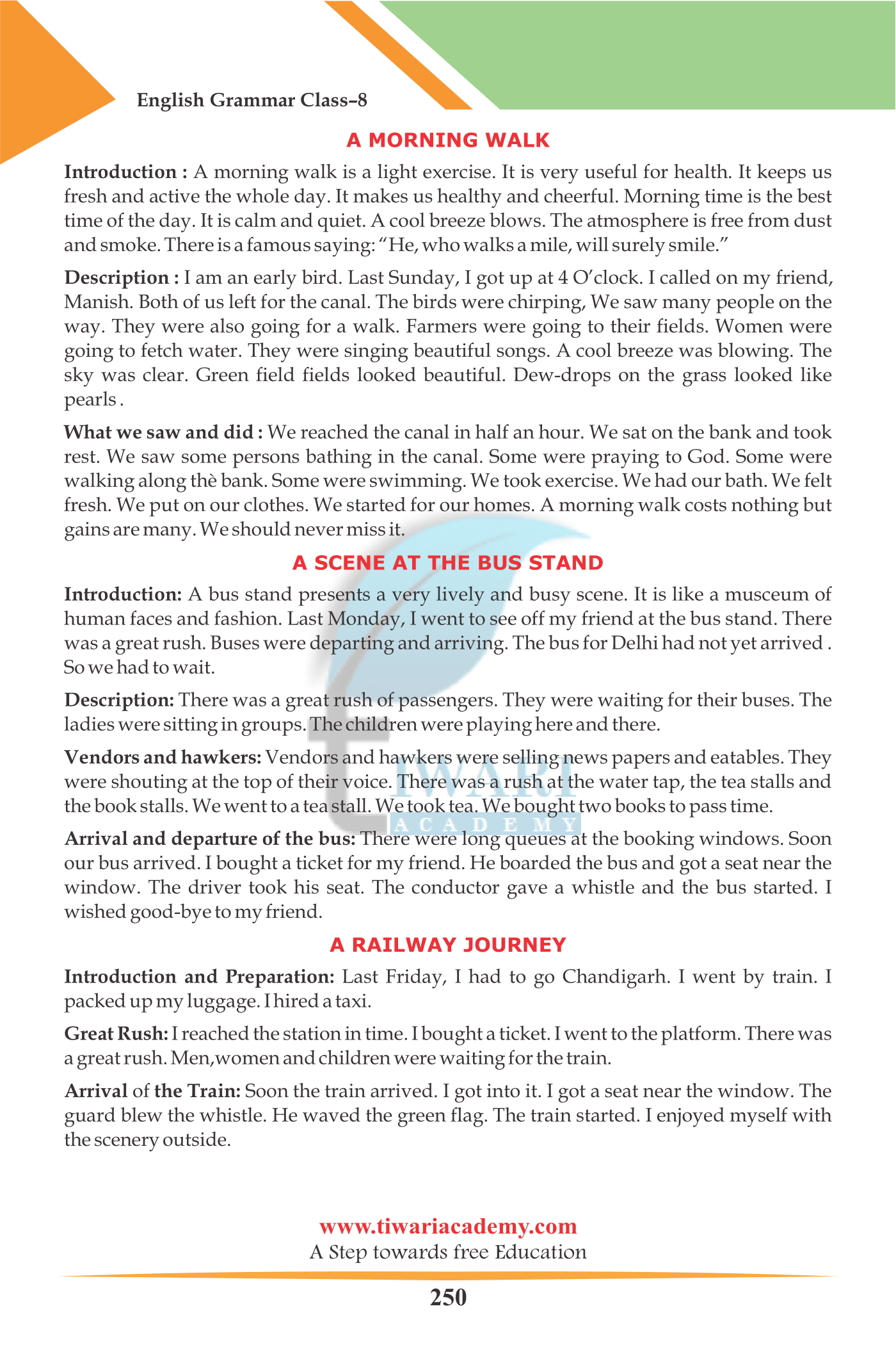 Class 8 English Grammar Chapter 20