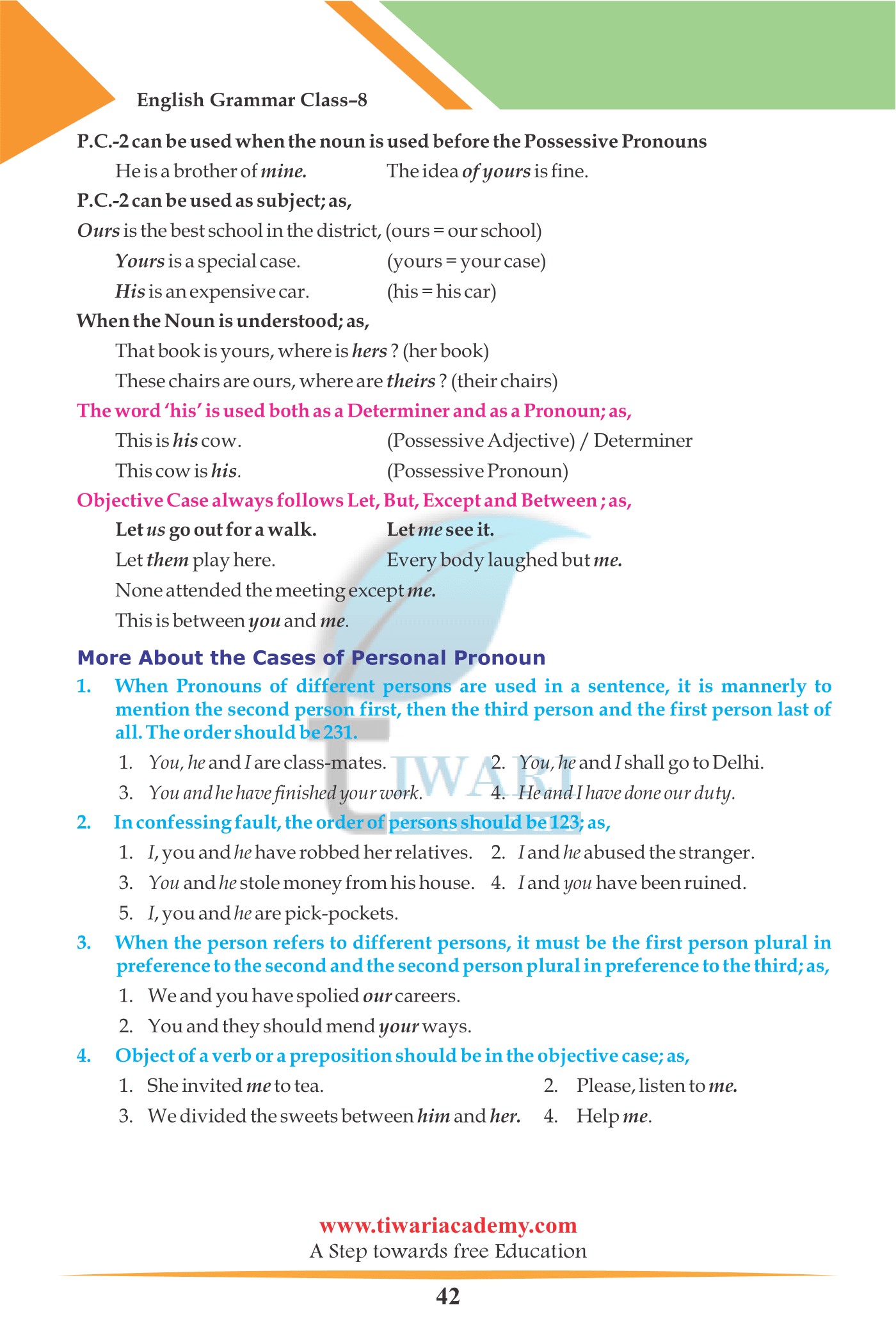 Class 8 English Grammar Chapter 5 The Pronoun For Session 2022 2023 Class 8 English Grammar Chapter 5 The Pronoun For Session 2022 2023