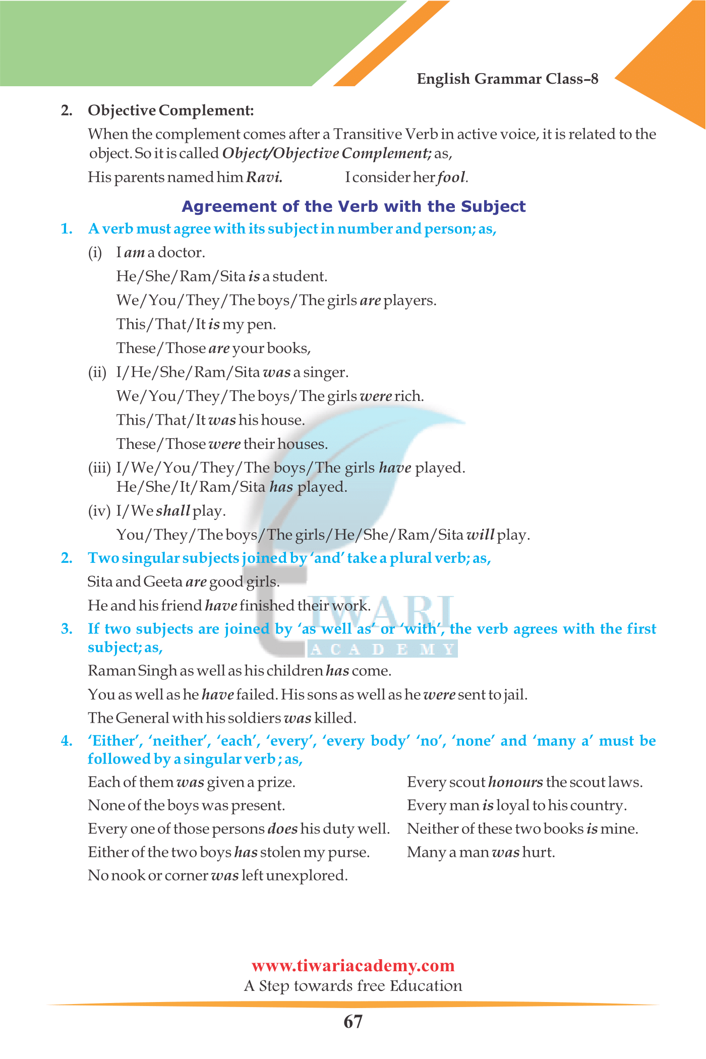 Standard 8 English Grammar The Verb