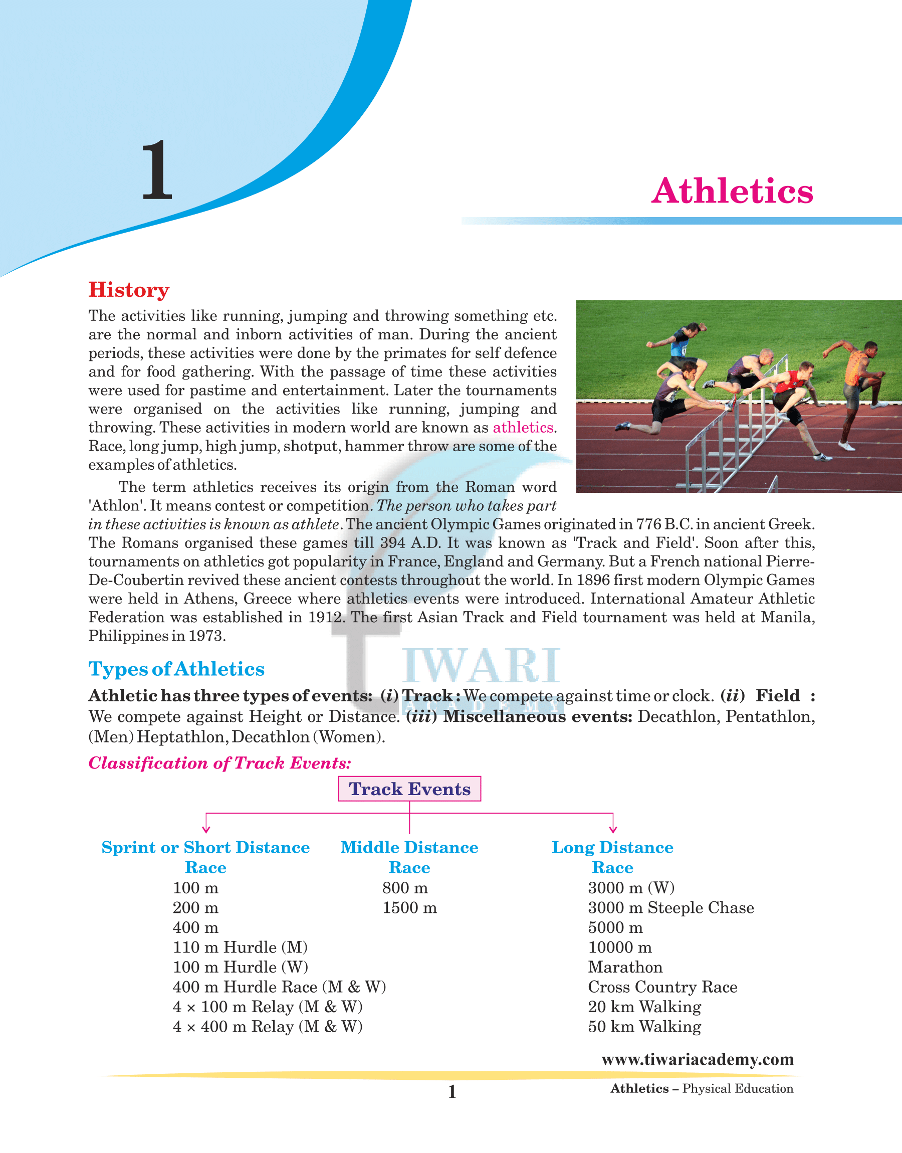 Sports Athletics in India
