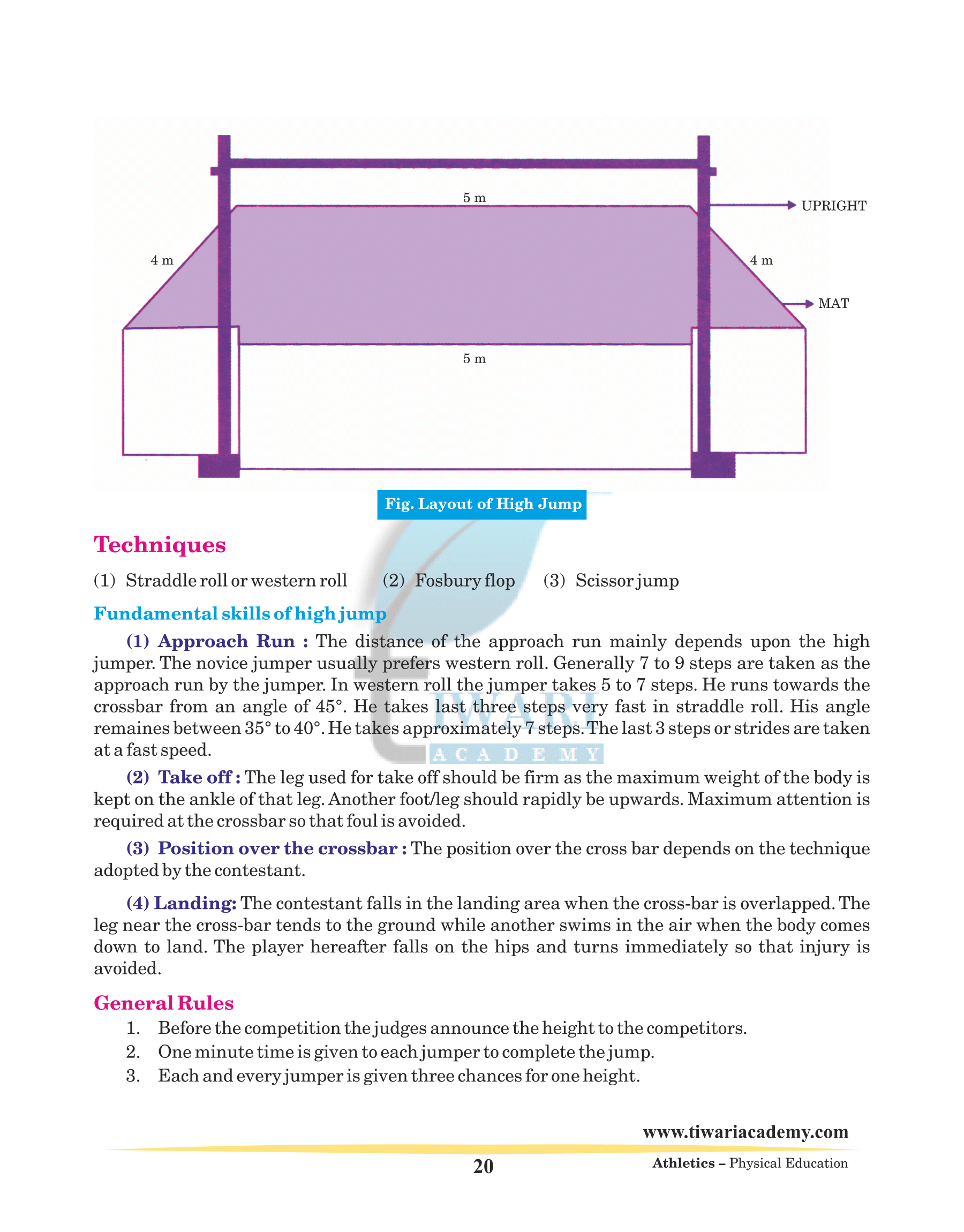 High jump rules and regulations