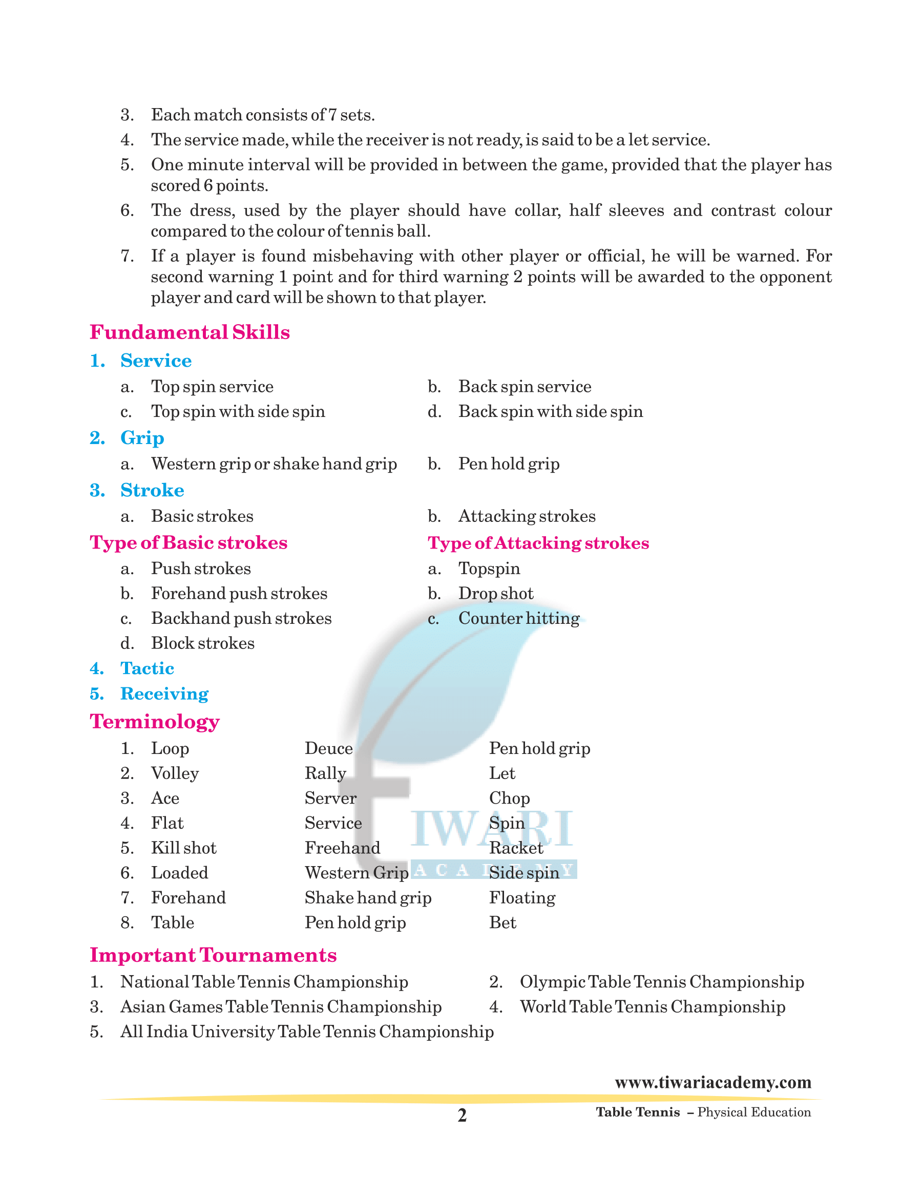 How to play Table Tennis