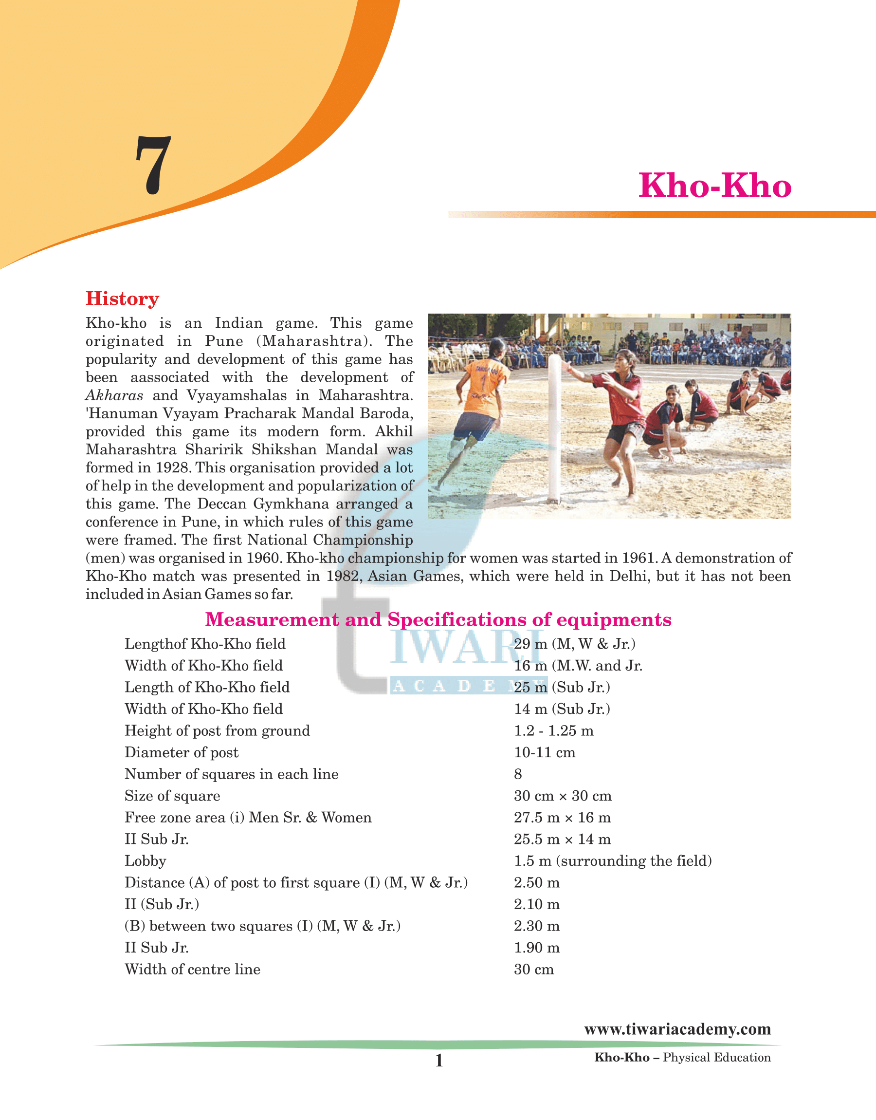 Kho-Kho Sports rules