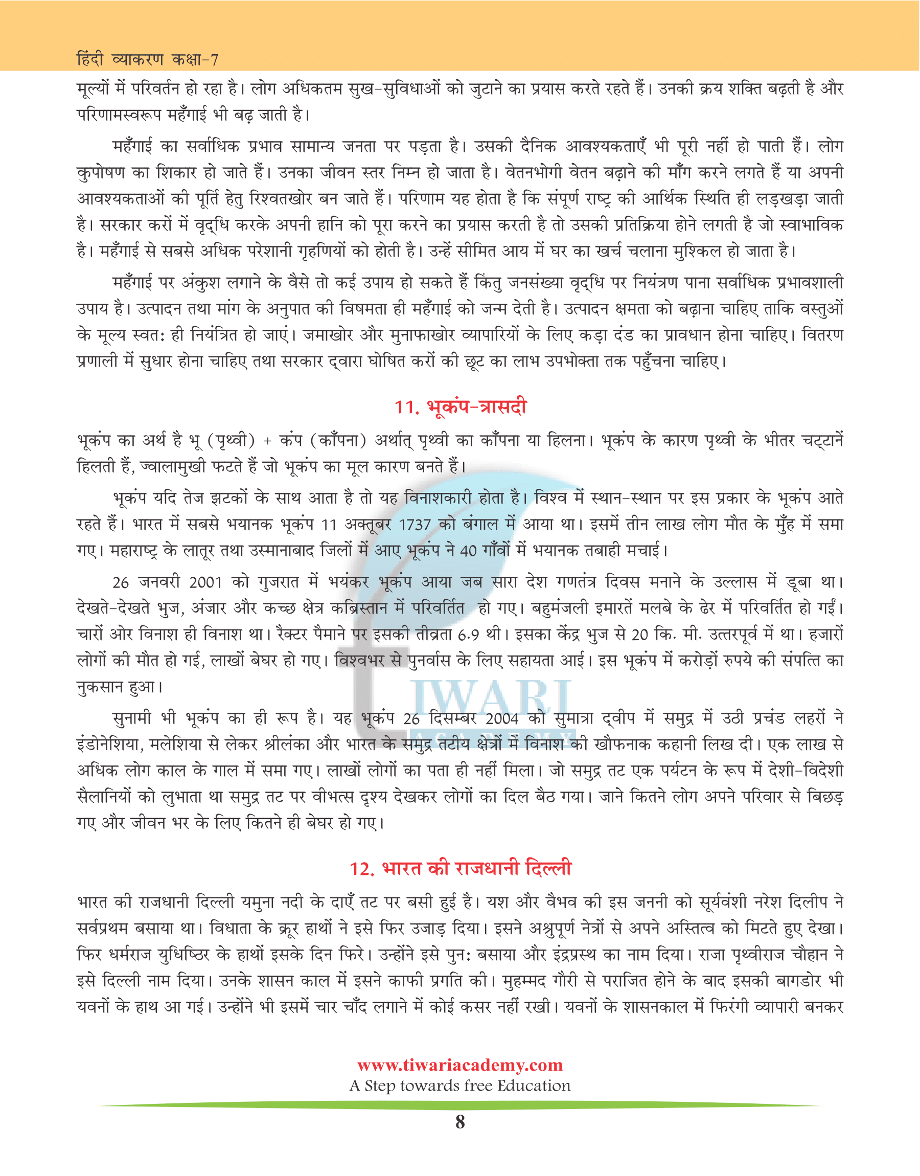 CBSE Class 7 Hindi Grammar Chapter 38 निबंध