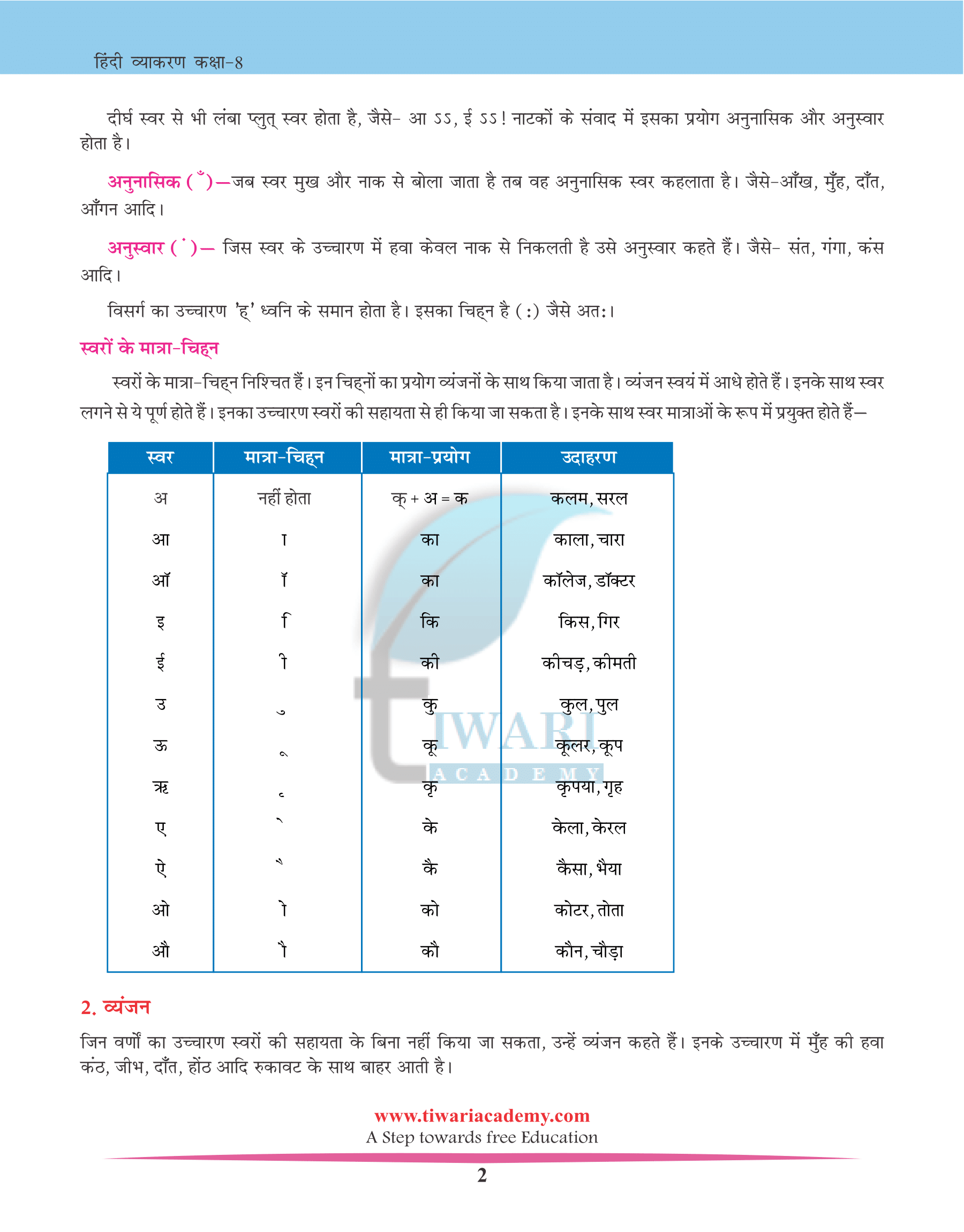 Class 8 Hindi Grammar Chapter 2