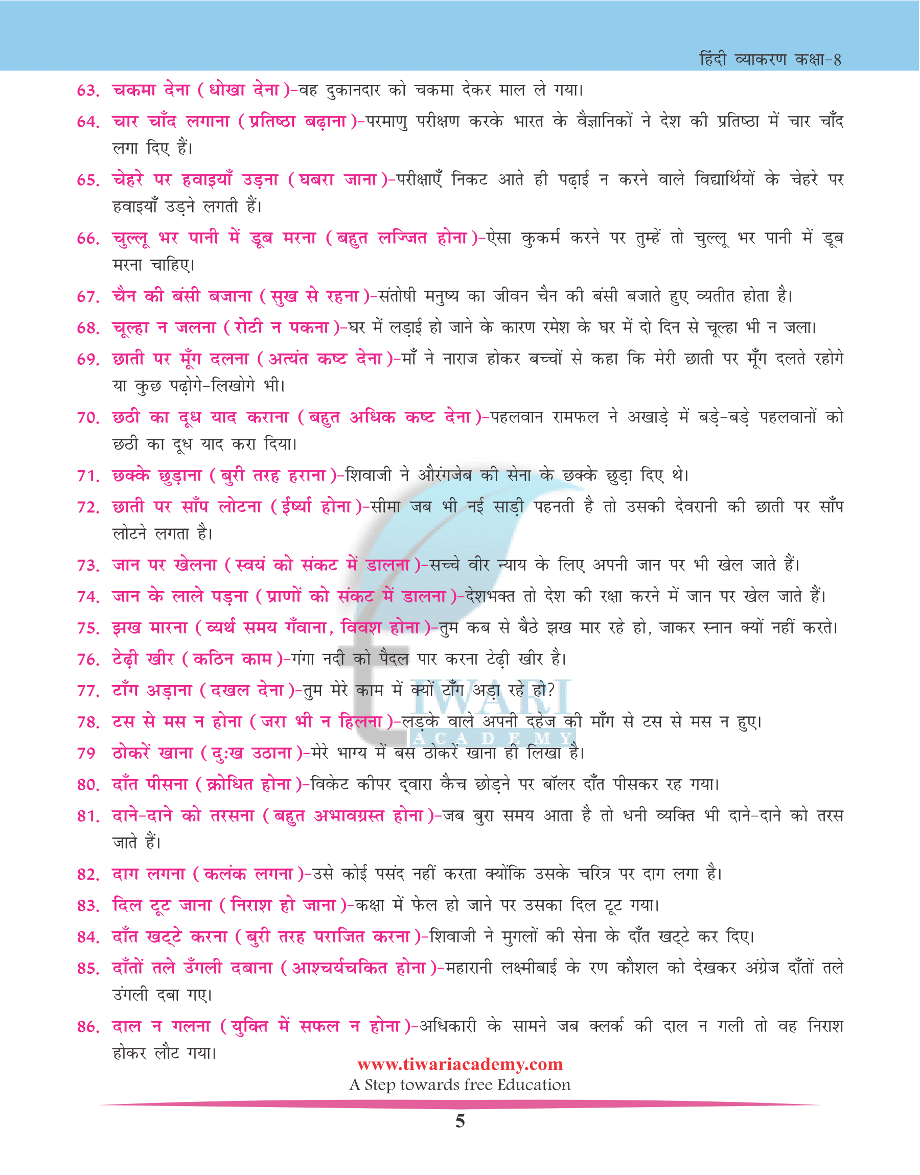 Class 8 Hindi Grammar Chapter 23