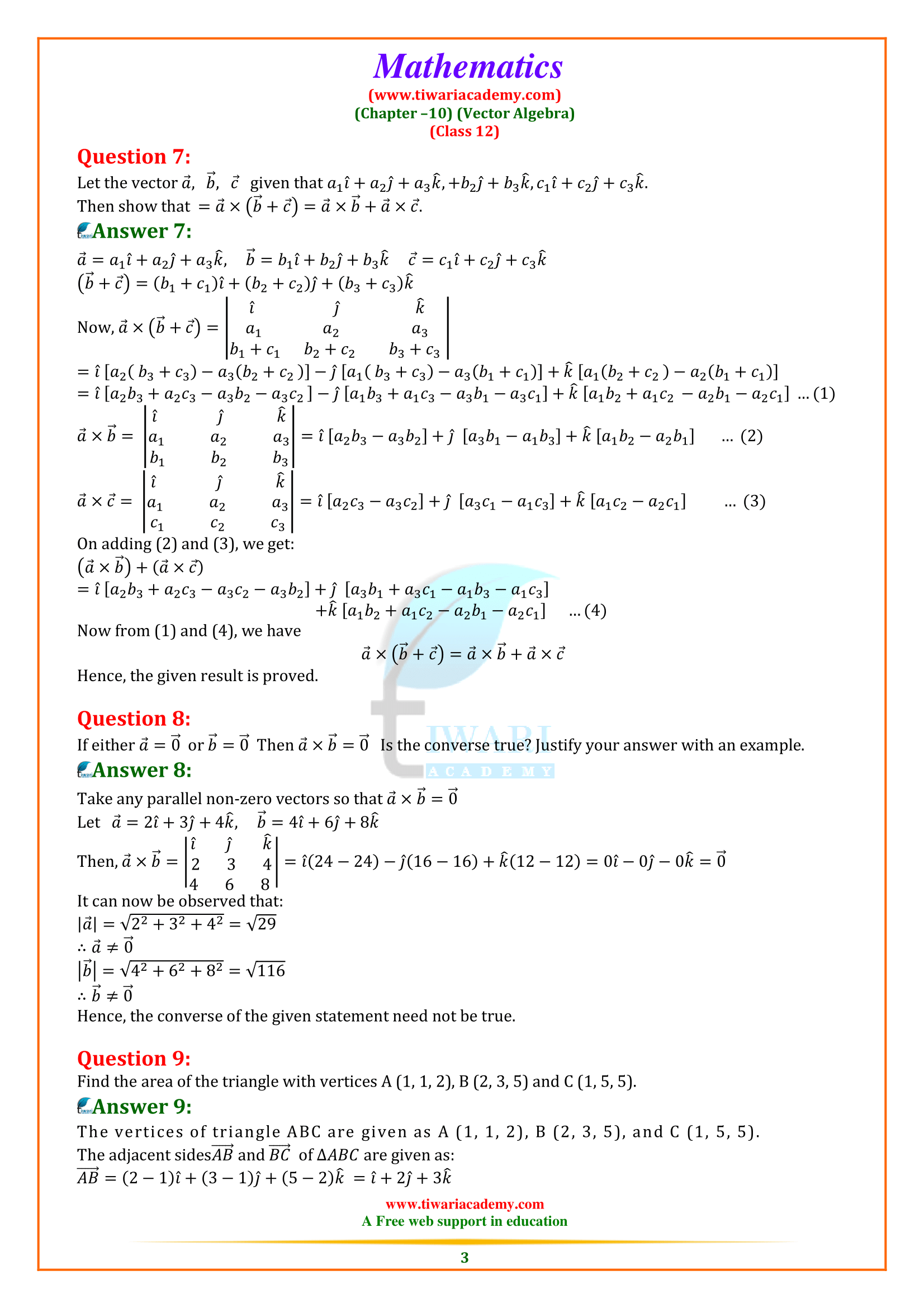 NCERT Solutions for Class 12 Maths Exercise 10.4 in English Medium for 2022-2023