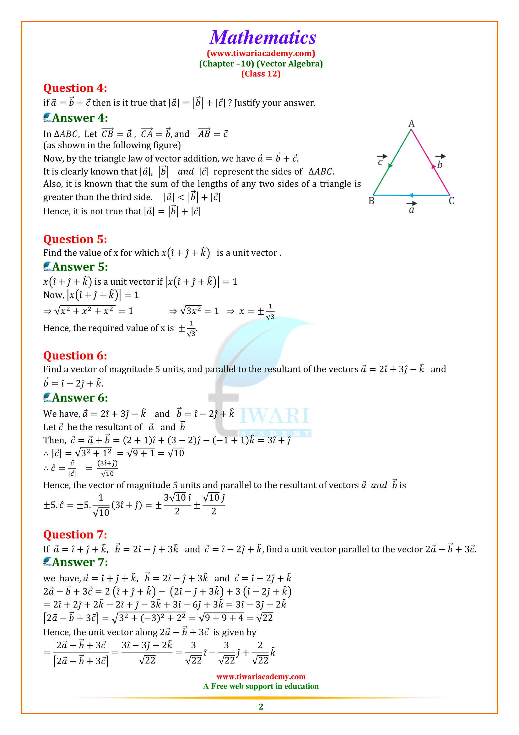 NCERT Solutions for Class 12 Maths Chapter 10 Miscellaneous Exercise in English Medium free