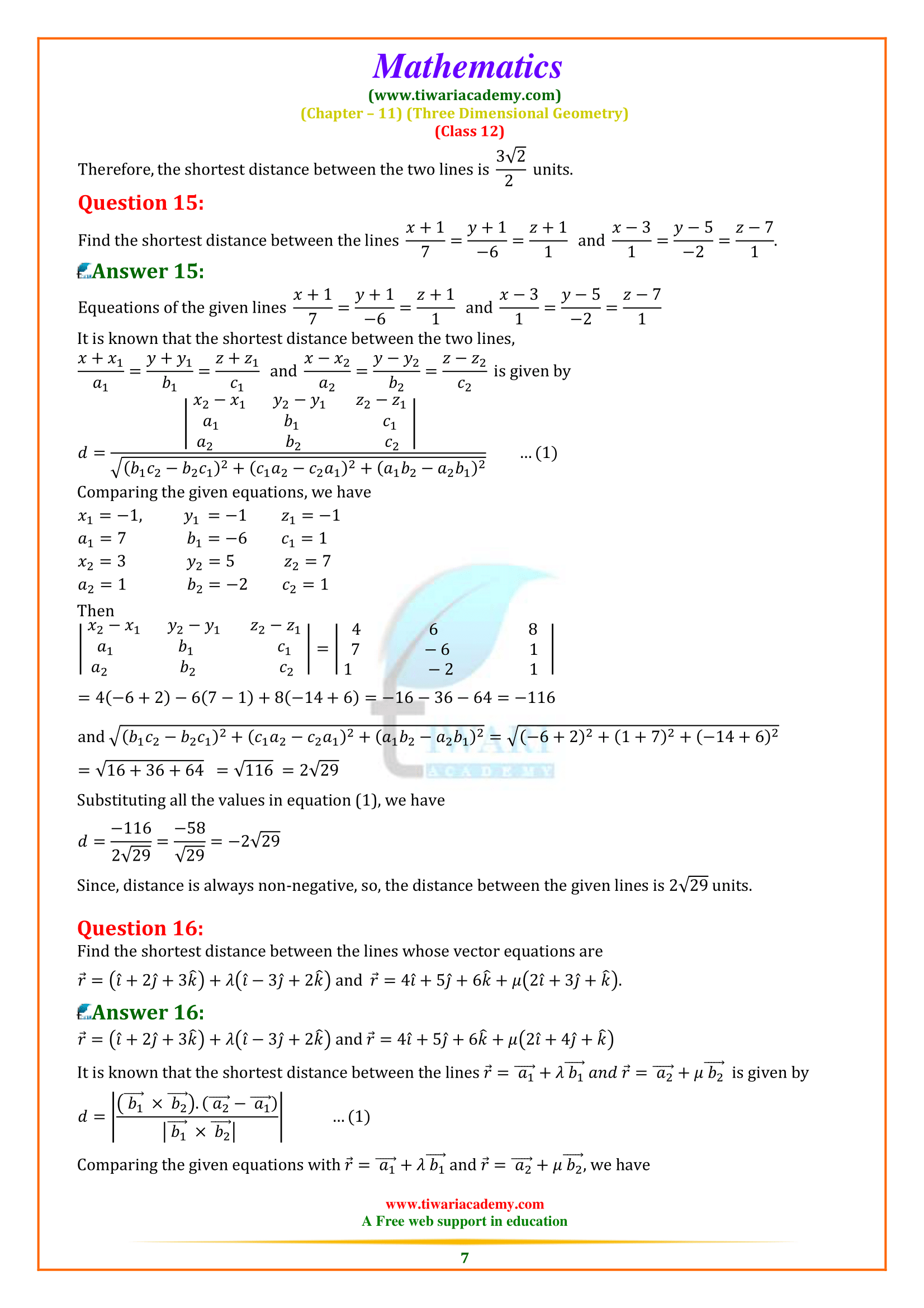 class 12 maths download 11.2 ex. 3D